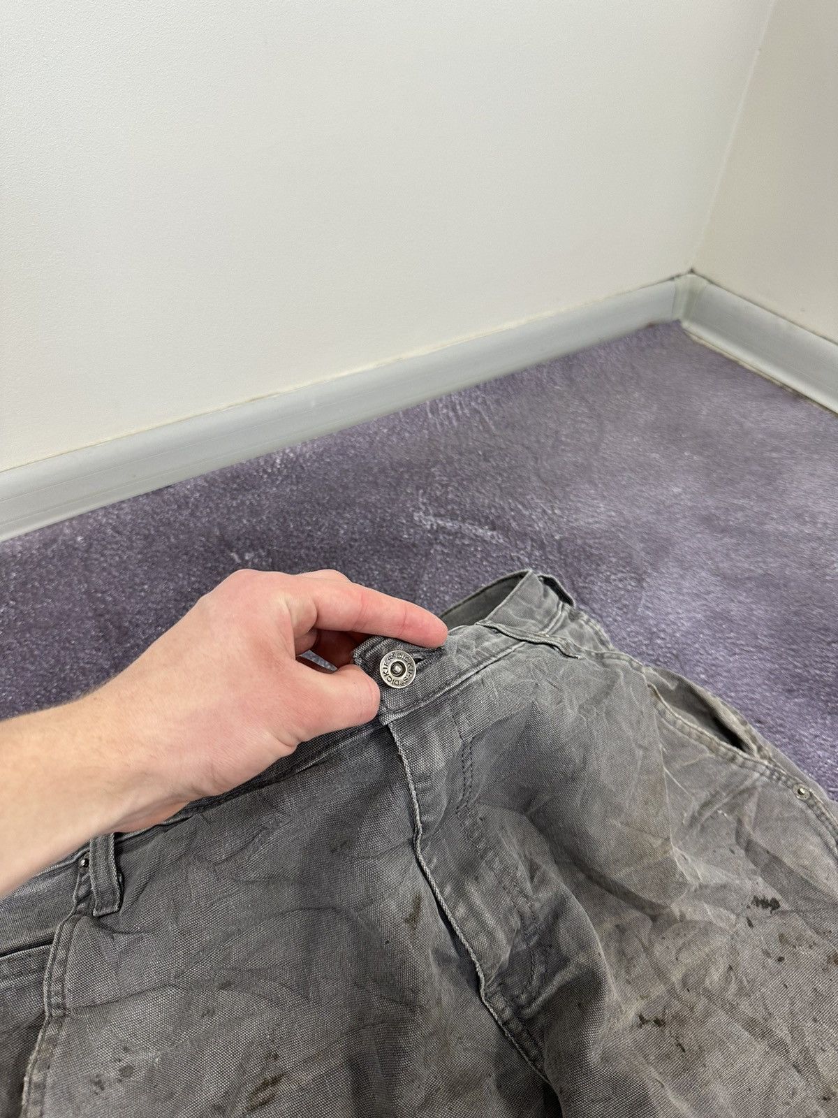 Dickies Vintage Dickies Faded Grey Distressed Y2K Hype Work Pants Size US 34 / EU 50 - 15 Thumbnail