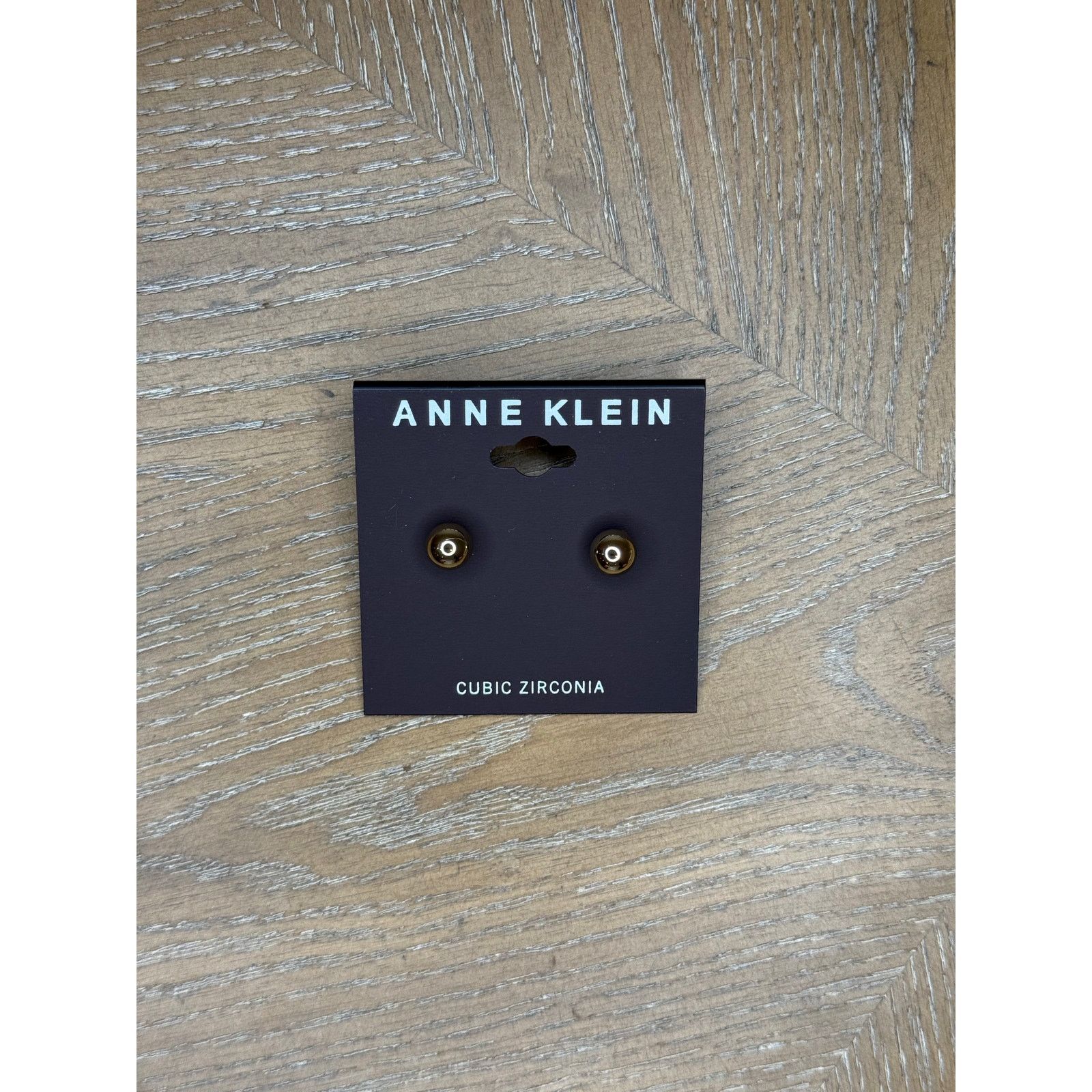Anne Klein Anne Klein Gold Tone Cubic Zirconia Stud Earrings Classic Size ONE SIZE - 1 Thumbnail