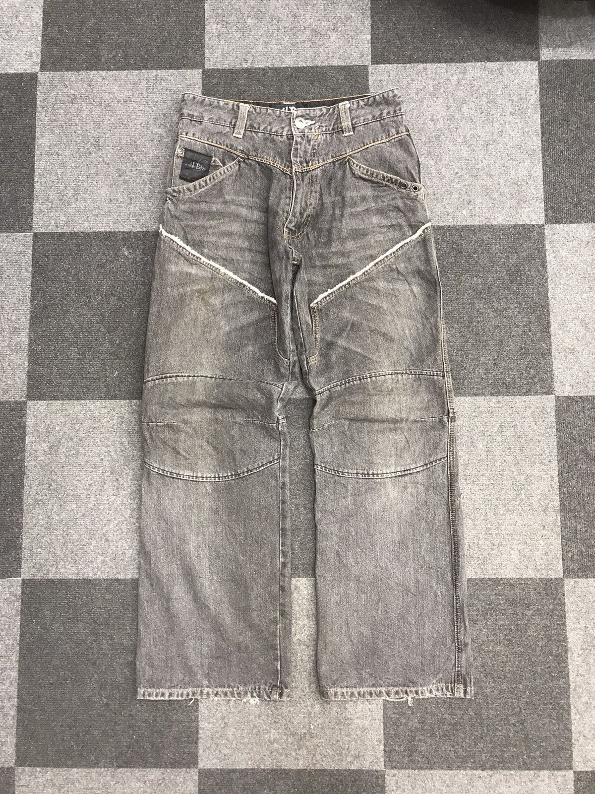 Japanese Brand DOUBLE EDGE Double Knee Baggy Light Jeans Size US 30 / EU 46 - 1 Thumbnail