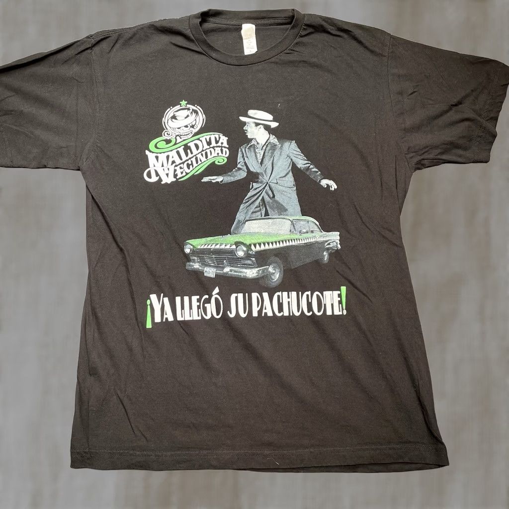 Vintage Maldita Vecindad Shirt Men’s L Black Graphic Print Jersey Cotton Crew Neck Short Sleeve Rock Music T-Shirt Men Size US L / EU 52-54 / 3 - 1 Thumbnail