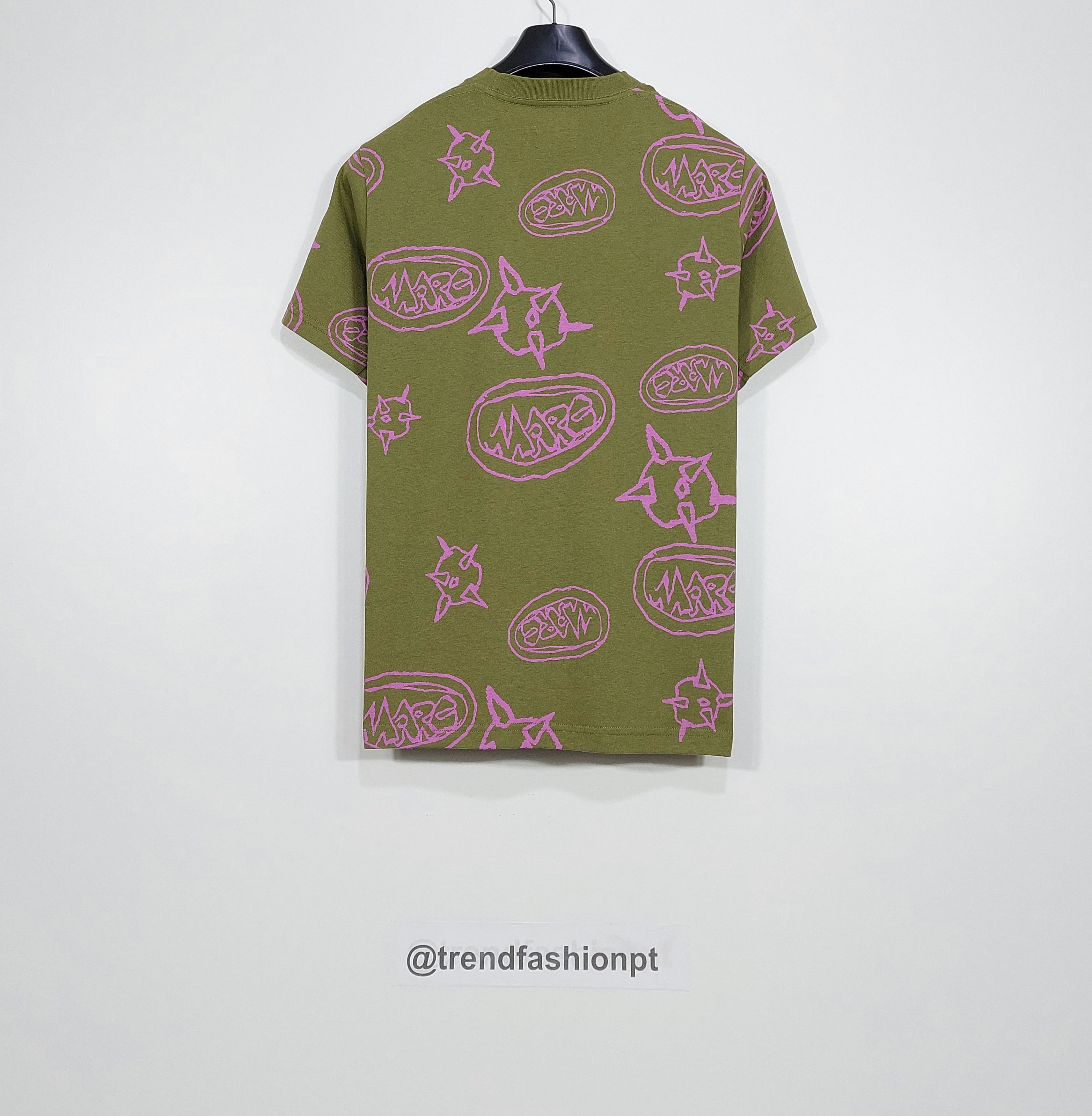 Heaven by Marc Jacobs spikes print cotton tshirt - khaki green S Size US S / EU 44-46 / 1 - 8 Thumbnail