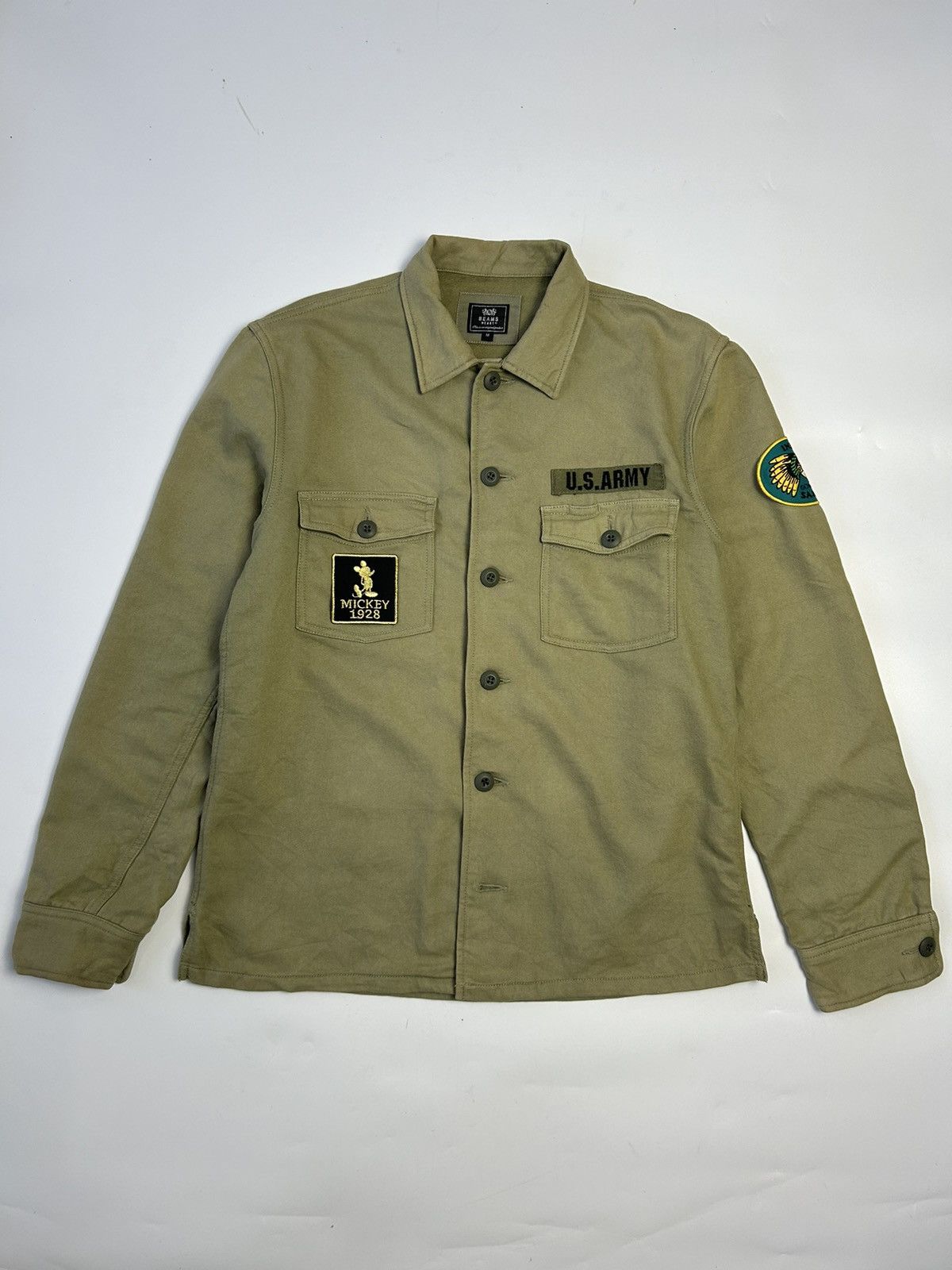 Beams Plus × Japanese Brand BEAMS HEART PLUS MILITARY STYLE PATCHES SHIRT Size US M / EU 48-50 / 2 - 1 Thumbnail