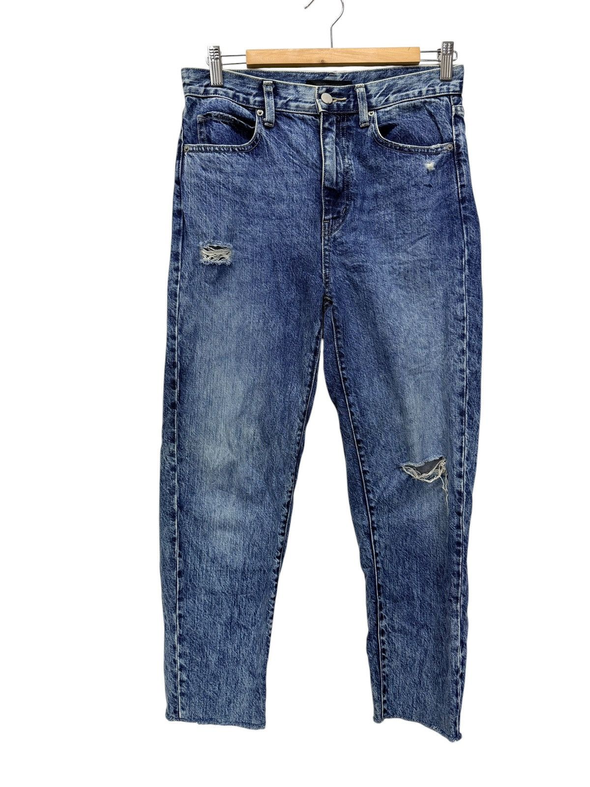 Japanese Brand Vintage Uniqlo Jeans Distressed Acid-wash Denim Pants Size US 30 / EU 46 - 1 Thumbnail