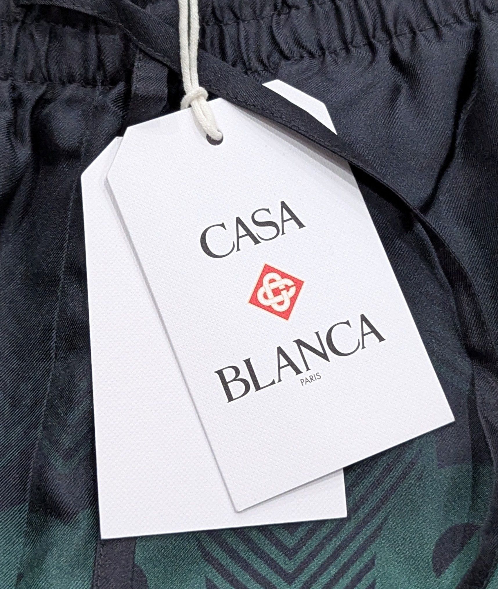 Casablanca Casablanca Heart Monogram Silk Shorts Black/Green XL Size US 36 / EU 52 - 7 Thumbnail