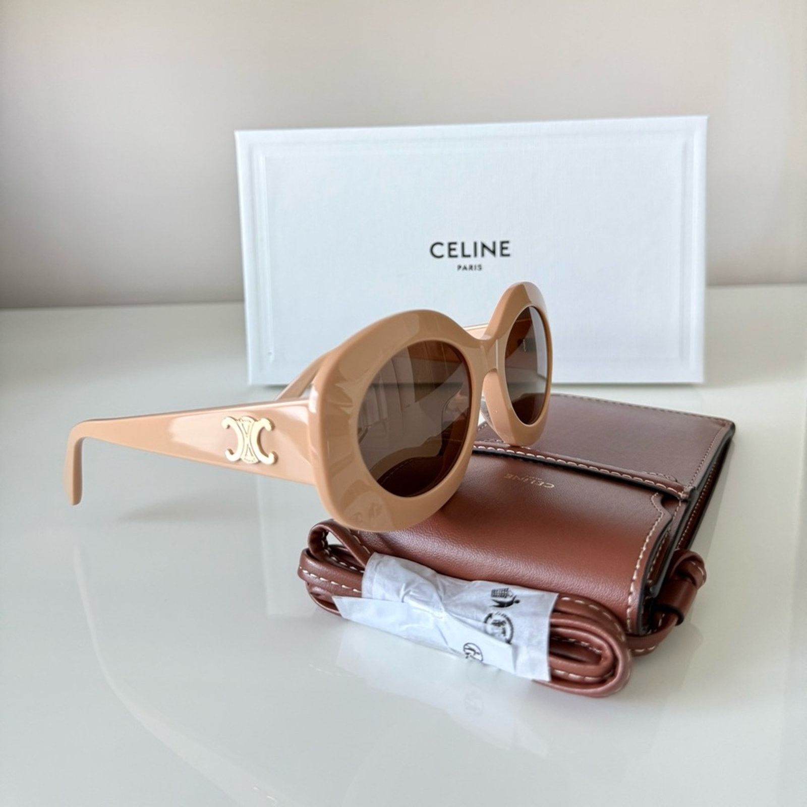 NEW CL4240IS 53A CELINE WOMEN SUNGLASSES HAVAVA EYEWEAR CELINE Sunglasses Celine Brown in Plastic - 55228340 main image 3
