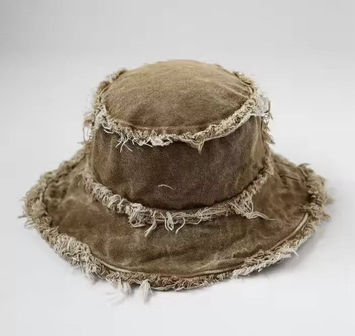 Japanese Brand Utility grunge washed distressed raw bucket hat Size ONE SIZE - 2 Thumbnail