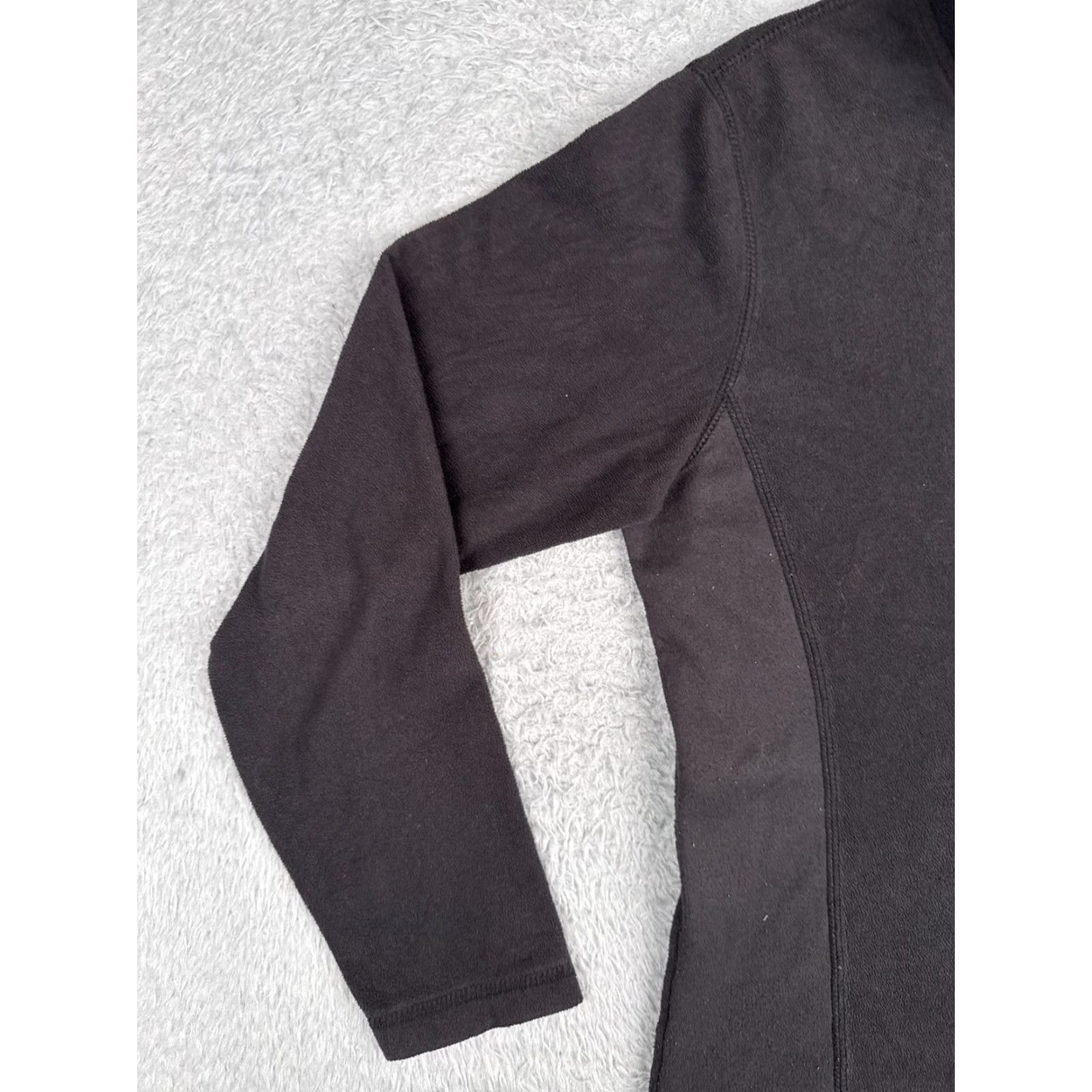 Vintage Columbia Sweatshirt Women Medium Black 1/4 Zip Pullover 100% Polyester Fleece Size M / US 6-8 / IT 42-44 - 3 Thumbnail
