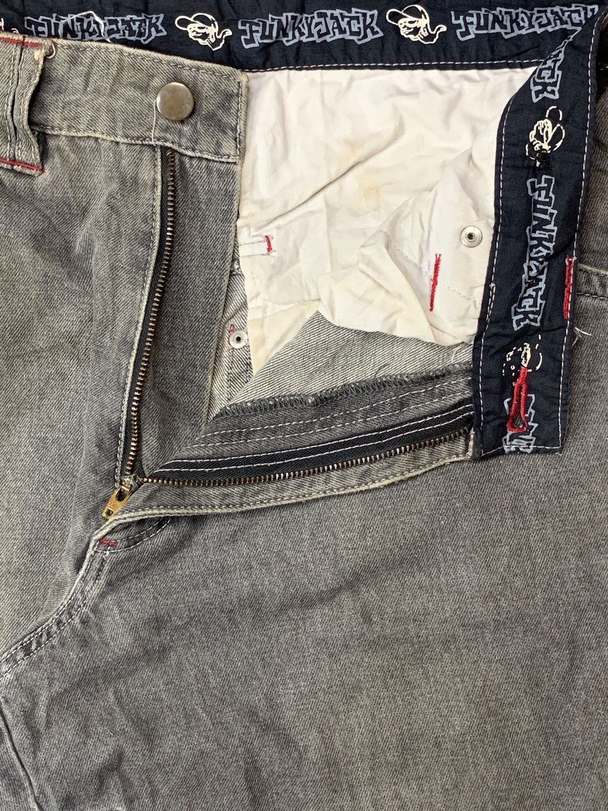 Japanese Brand Vintage Funky Jack Baggy Cargo Graffiti Skater Jeans Size US 32 / EU 48 - 4 Thumbnail