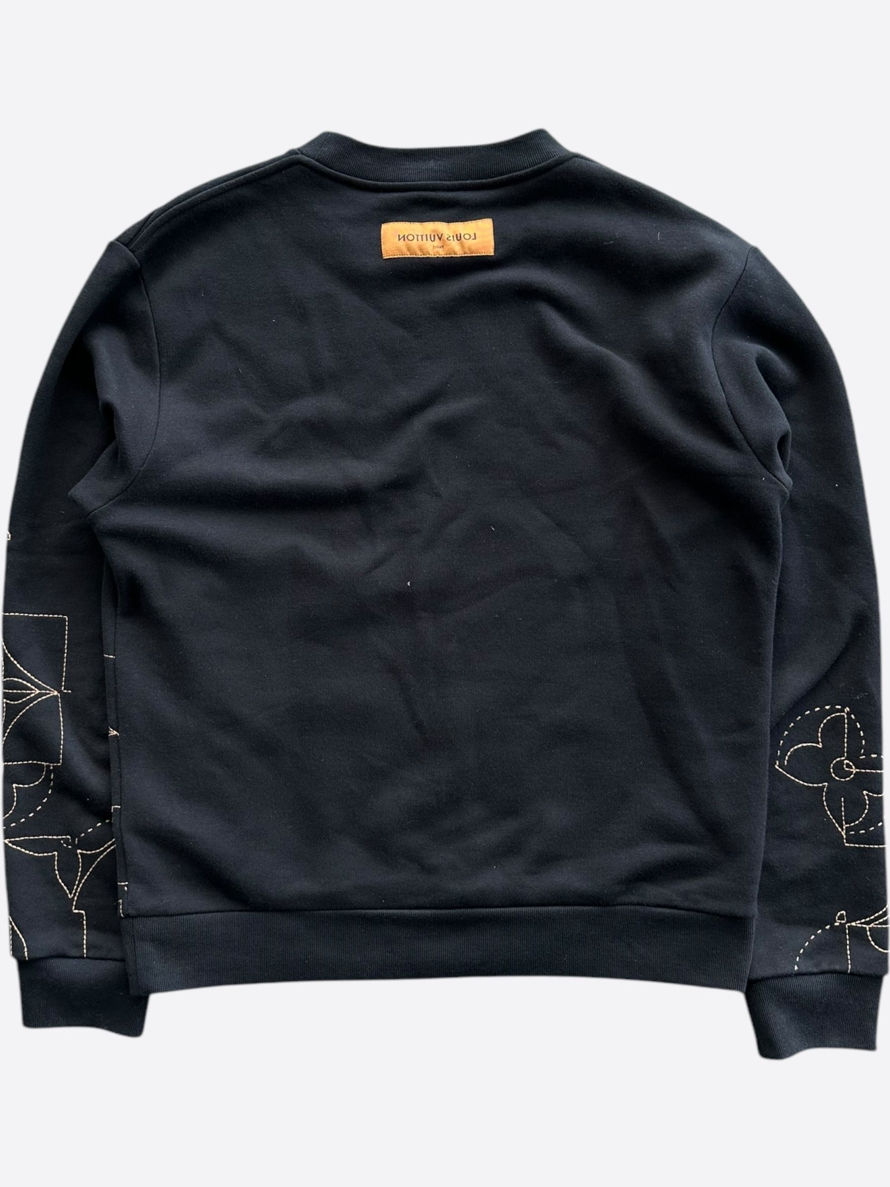 Louis Vuitton Louis Vuitton Black & Gold Music Line Embroidered Sweater Size US S / EU 44-46 / 1 - 2 Thumbnail