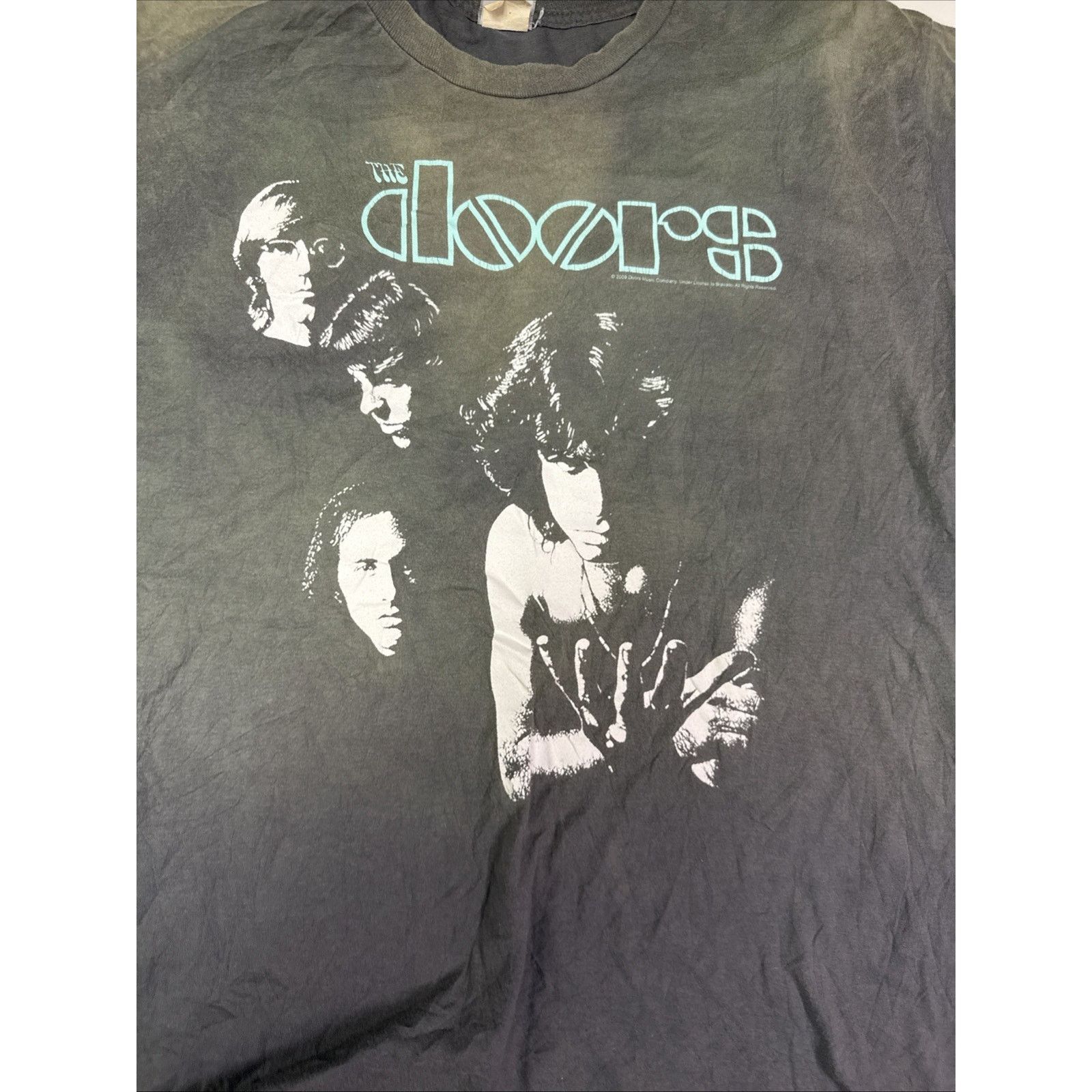 Bravado The Doors 2009 Gray faded grungy Medium Band T Shirt Size US M / EU 48-50 / 2 - 2 Thumbnail