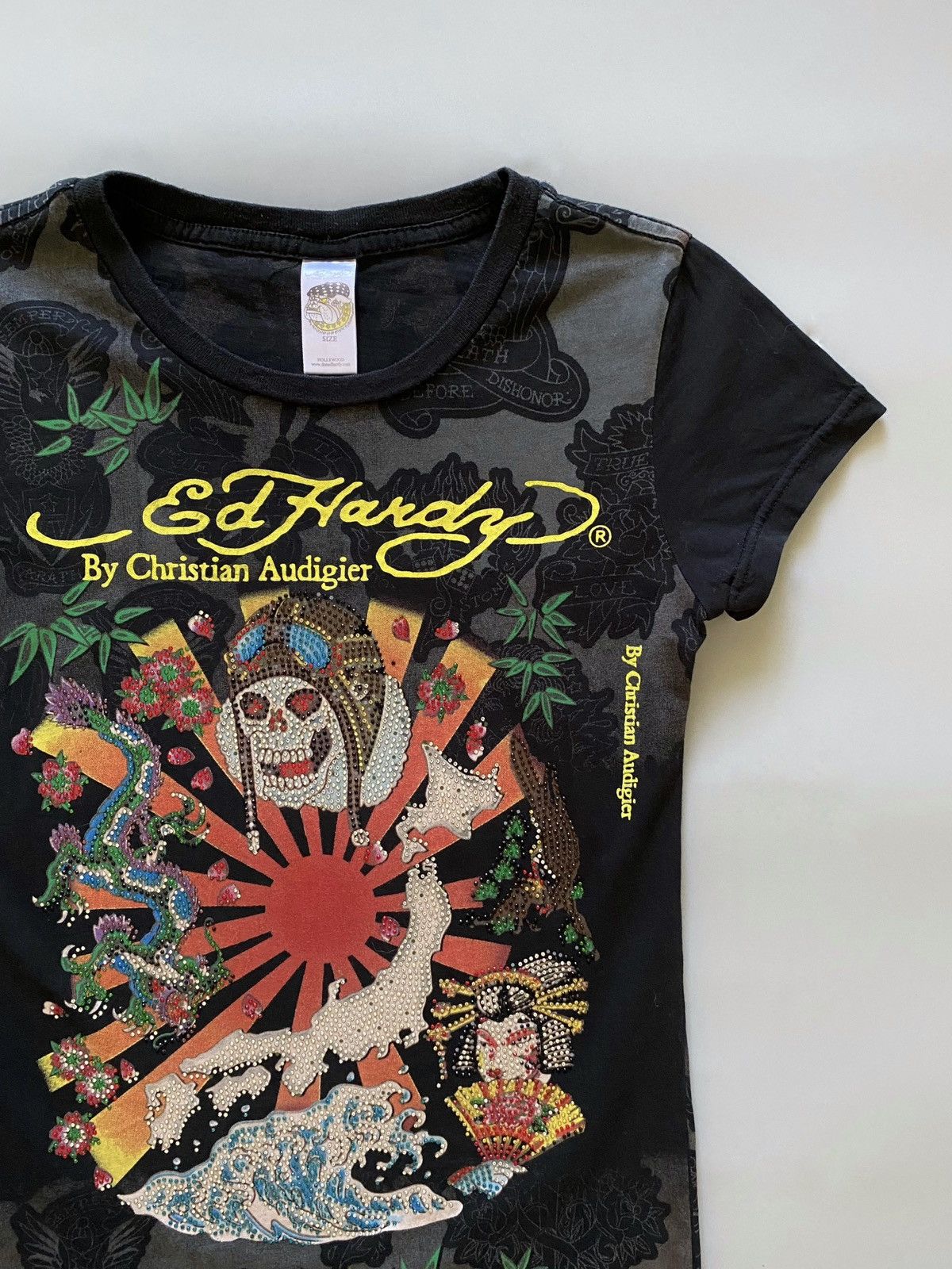 Ed Hardy Vintage Ed Hardy By Christian Audigier Overprint T-Shirt Size S / US 4 / IT 40 - 5 Thumbnail
