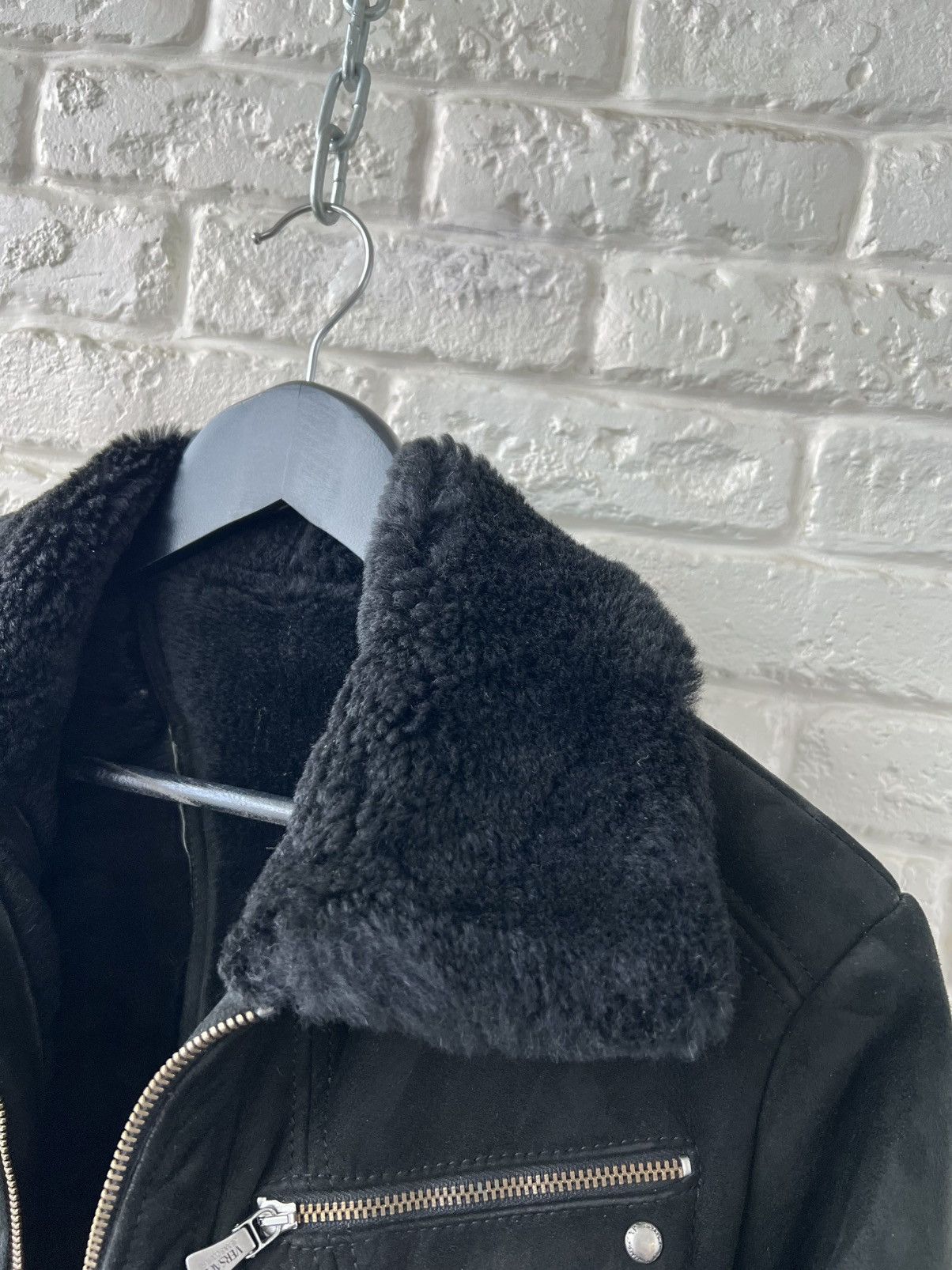 Versace VERSACE Shearling Suede Black Zip Coat Jackey Size M / US 6-8 / IT 42-44 - 6 Thumbnail