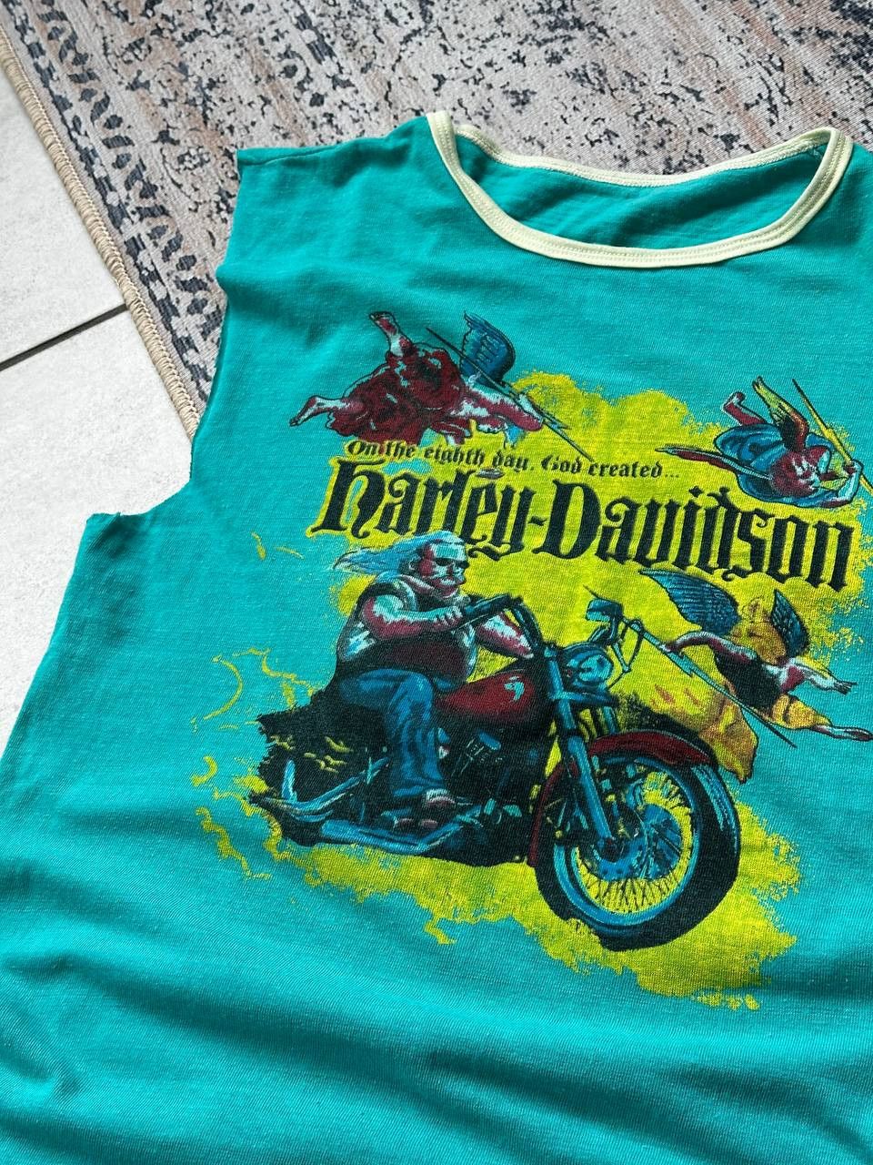 Harley Davidson × Vintage On The Eight Day God Created Harley Davidson Tank Top Size US M / EU 48-50 / 2 - 1 Thumbnail