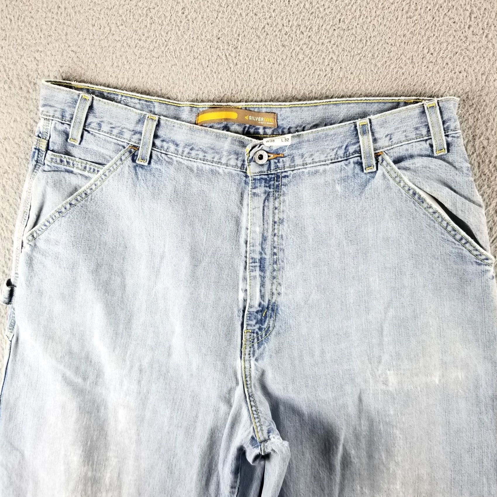 Levi's Levi's VTG Silvertab Carpenter Jeans 38x30 Blue 5-Pocket Baggy Wide Leg Relaxed Mens Jeans Size US 38 / EU 54 - 2 Thumbnail