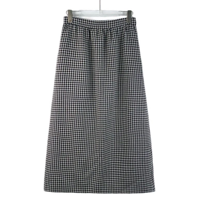 Dior Dior Color-blocked checkered wool casual knitted skirt Size 25" / US 0 / IT 36 - 1 Thumbnail