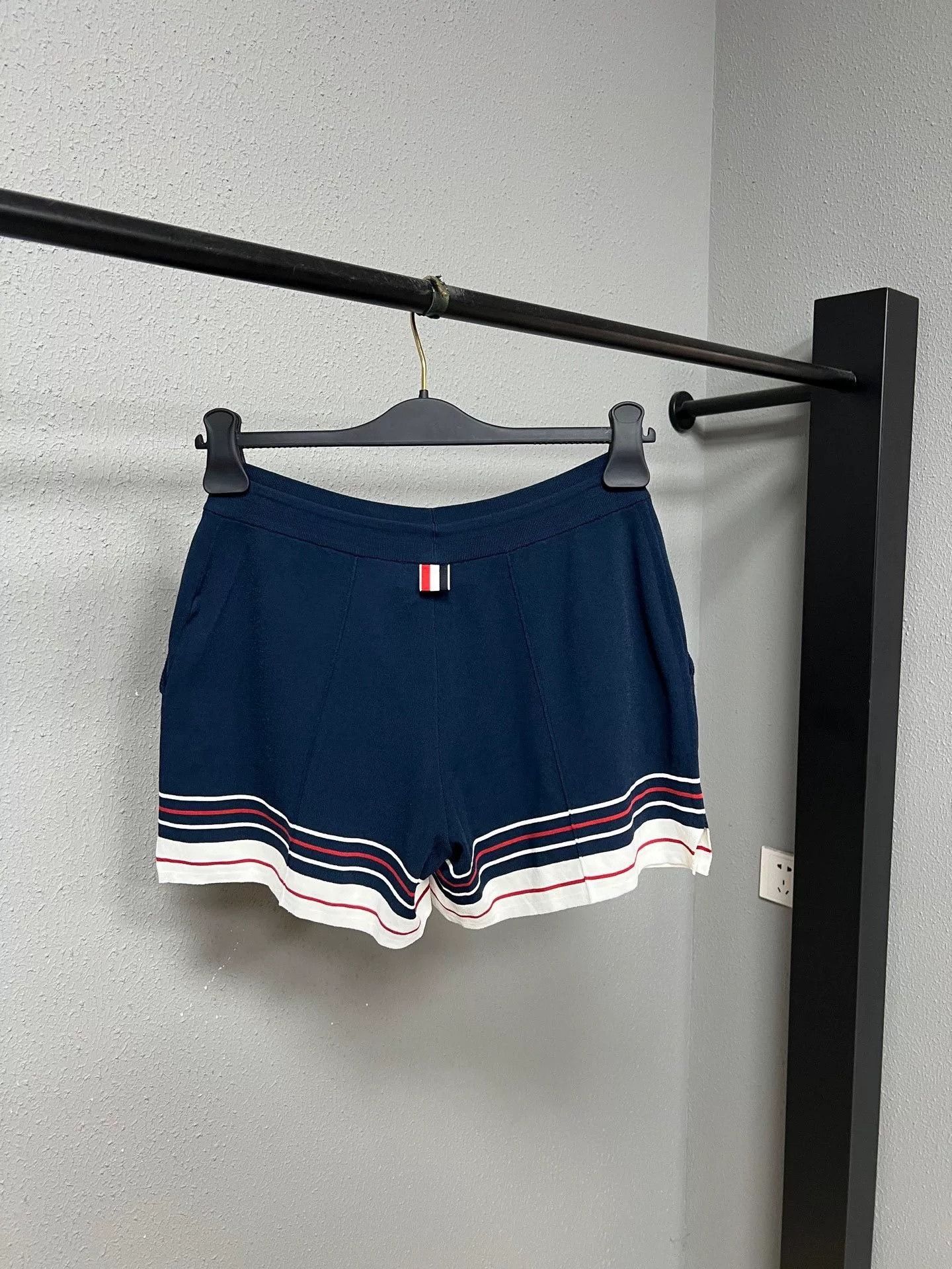 Thom Browne Thom Browne Blue White Striped Knit Shorts Size US 38 / EU 54 - 2 Thumbnail