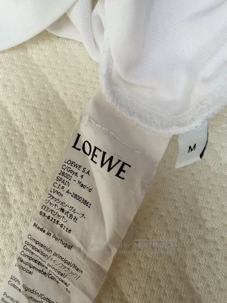 Loewe Loewe White short-sleeved T-shirt with classic embroidered Size M / US 6-8 / IT 42-44 - 5 Thumbnail