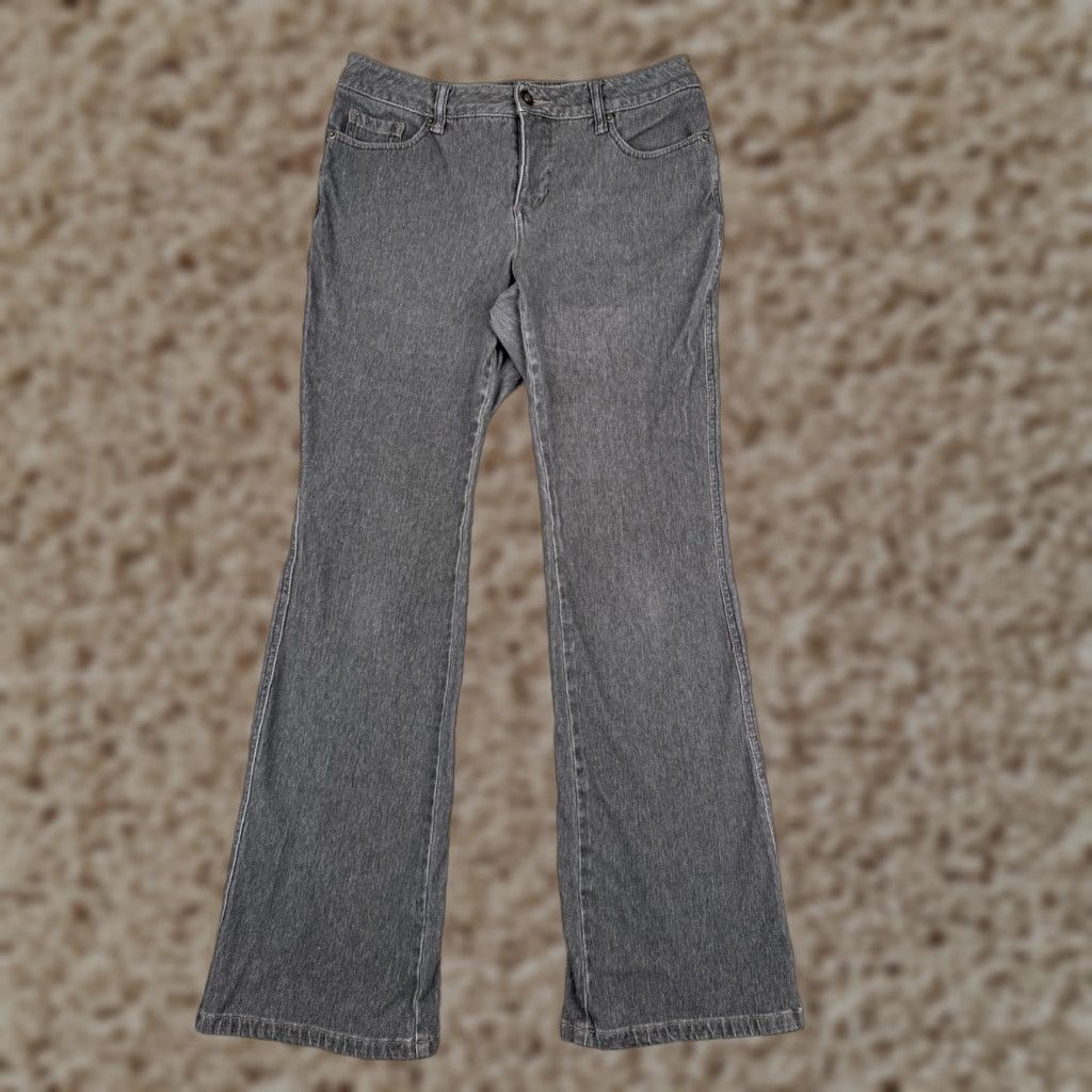 Coldwater Creek Coldwater Creek Jeans Womens 6P Gray Denim Bootcut Low Rise Cotton 28x29 5-Pocket Zip Button Size 28" / US 6 / IT 42 - 1 Thumbnail