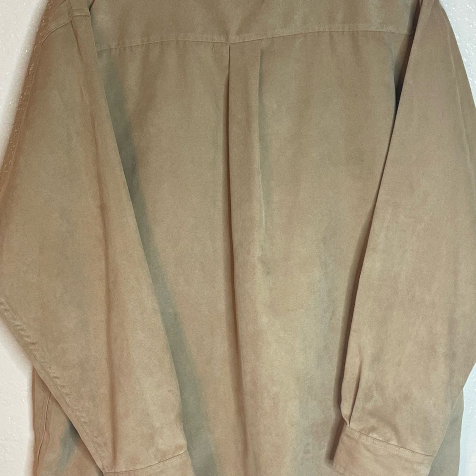 M.E. Sport M.E. Sport Collection Tobacco Brown Shirt XXL Faux Suede Size US XXL / EU 58 / 5 - 4 Thumbnail