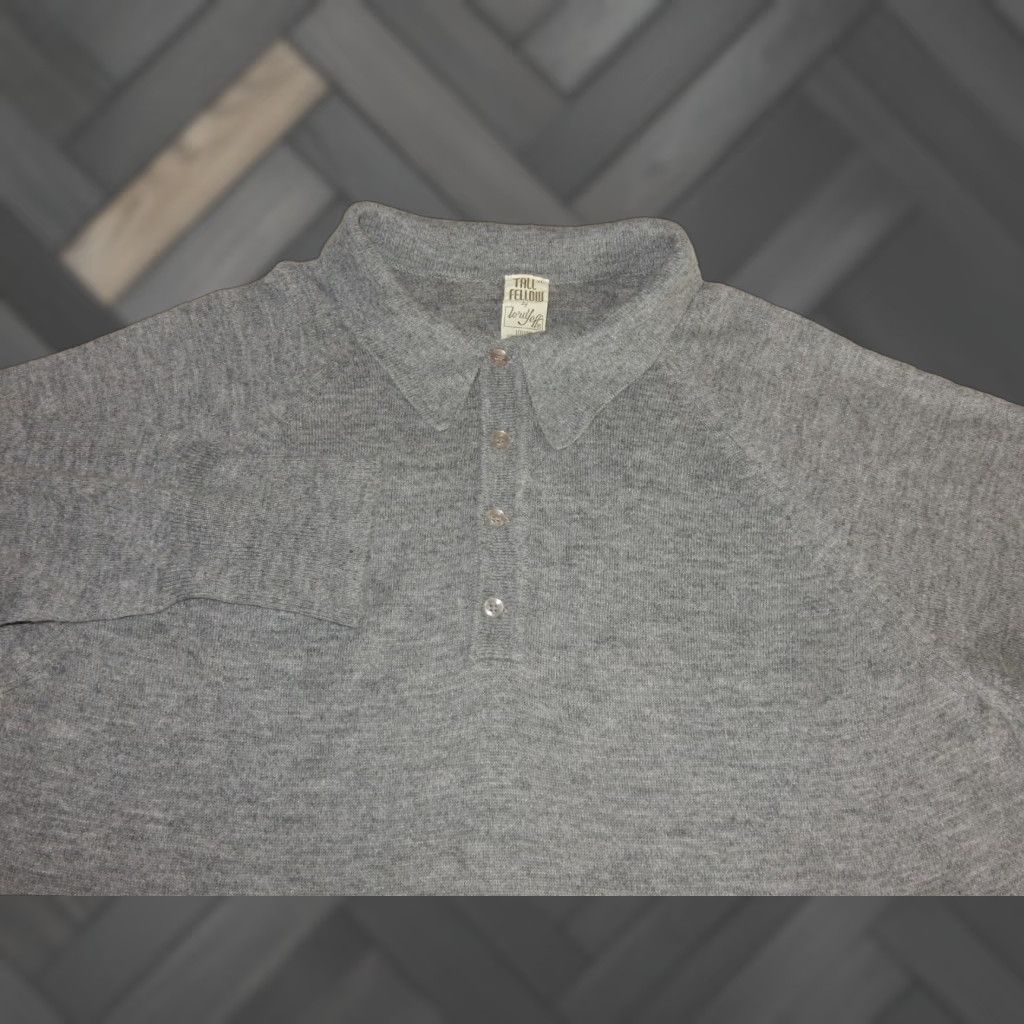 Vintage VINTAGE Lord Jeff Men's Sweater Pullover Big & Tall Size XLT Gray Acrylic 90s Classic Size US XL / EU 56 / 4 - 1 Thumbnail