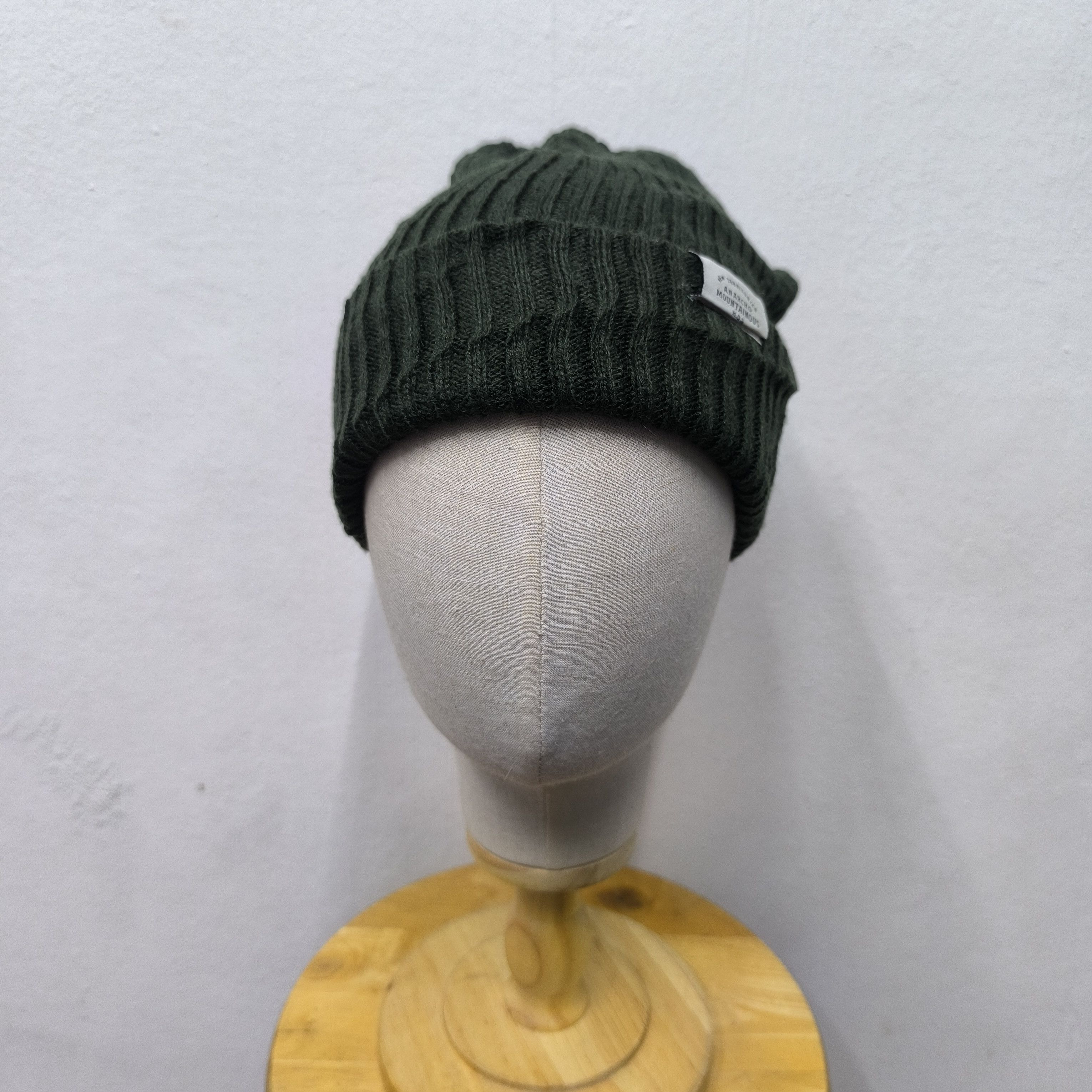 Japanese Brand 💥 H.D.S japan patch green army short beanie hat Size ONE SIZE - 2 Thumbnail