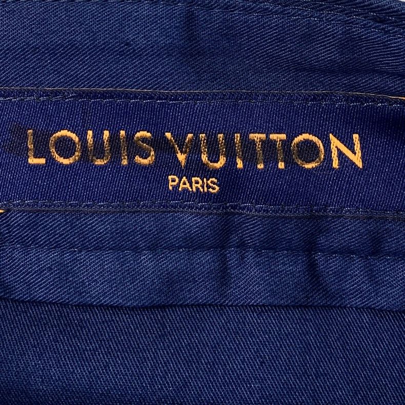 Louis Vuitton Louis Vuitton 22 navy blue logo embroidered cotton slacks Size US 40 / EU 56 - 6 Thumbnail