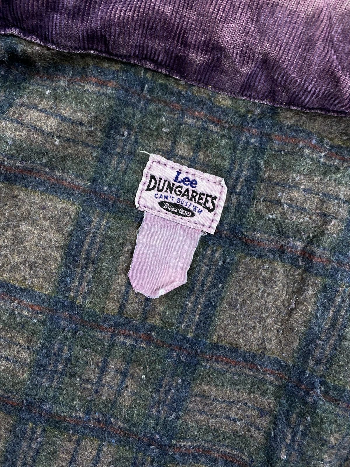 Vintage 80s LEE Dungarees Multipocket Purple Denim Jacket