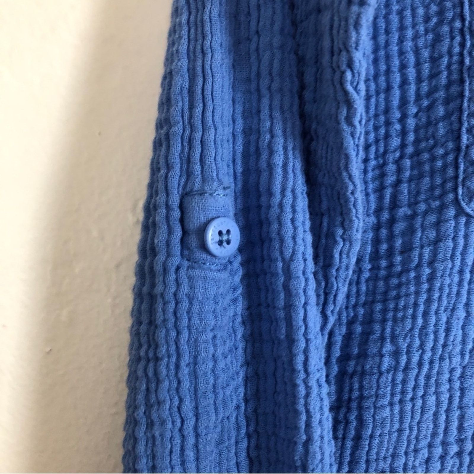 Anthropologie Anthropologie Sanctuary Boyfriend Shirt Blue Cotton Top Size XS / US 0-2 / IT 36-38 - 10 Thumbnail