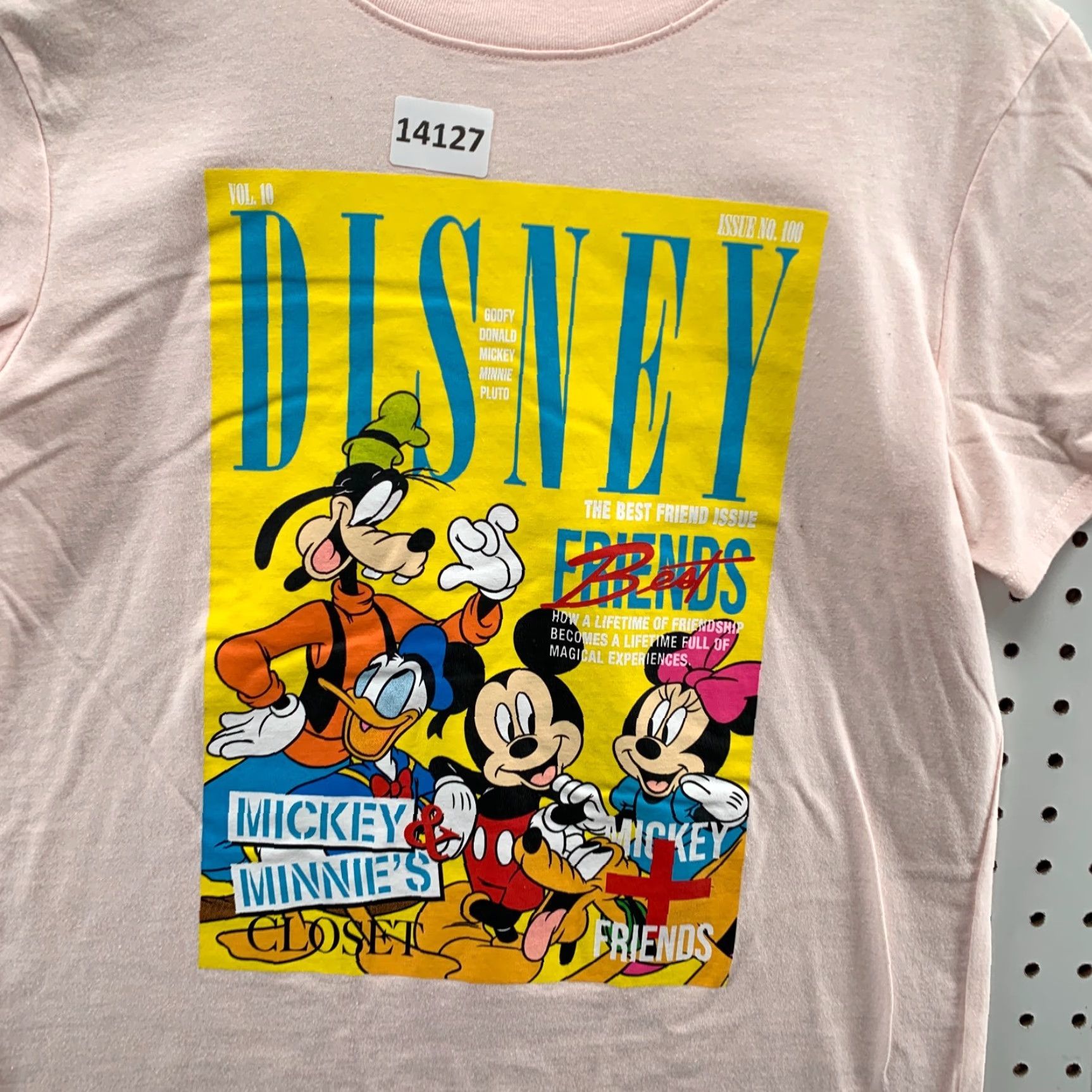 Disney Disney Women's T-Shirt Pink Mickey Mouse and Friends Crew Neck Short Sleeve Medium M Modern Cotton Blend Shirt Size 36" / US 14 / IT 50 - 7 Thumbnail