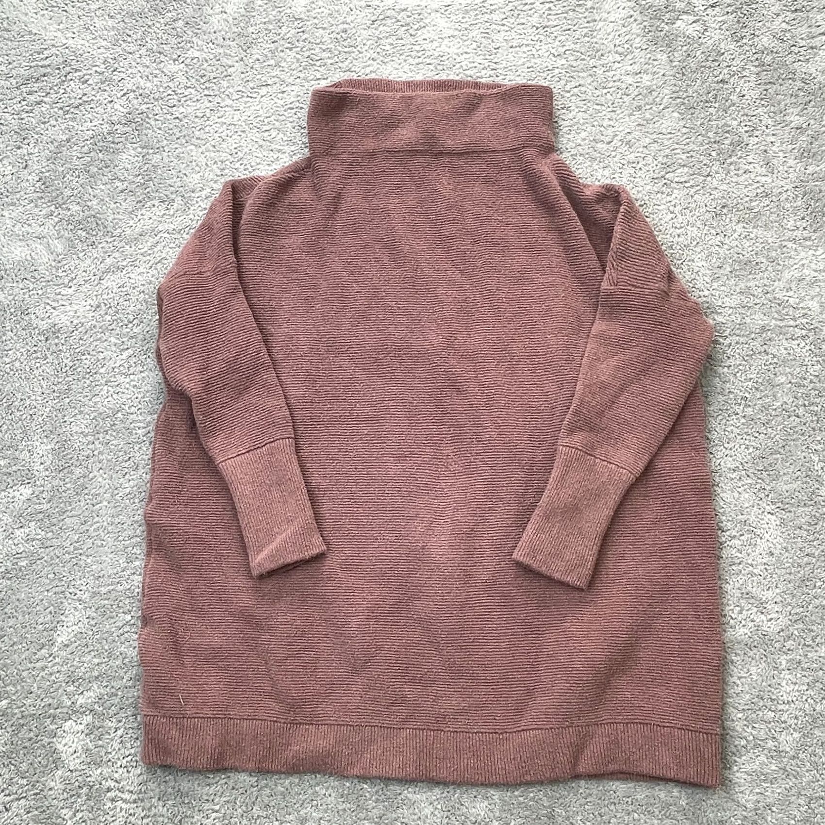 Free People Free People Sweater Womens Small Pink Tunic Slouchy Oversized Boho Knit Cotton Dolman 3/4 Sleeve Cowl Neck Logo Size S / US 4 / IT 40 - 2 Thumbnail
