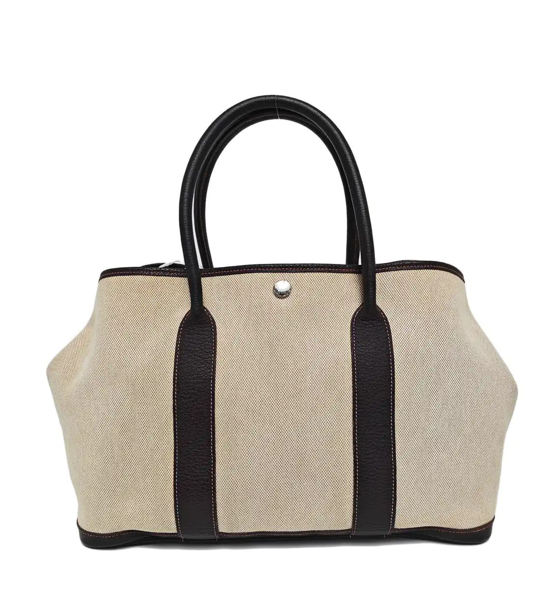 Hermes Hermes Garden Party 36 milkshake white canvas Garden Party handbag silver hardwa Size ONE SIZE - 1 Thumbnail