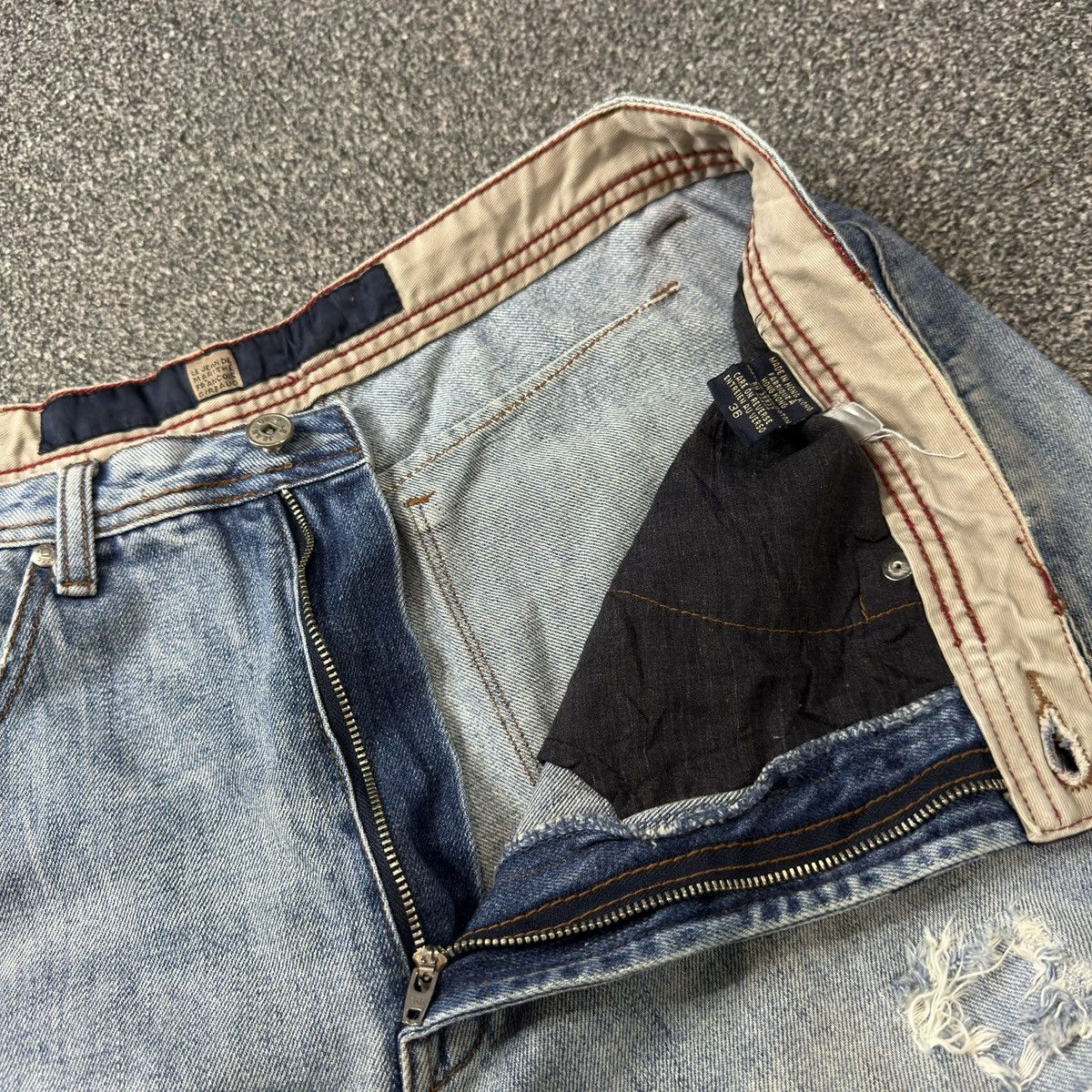 Marithe + Francois Girbaud Vintage Baggy MF+G Faded Denim Jnco Y2k Wide Leg Style Size US 36 / EU 52 - 15 Thumbnail