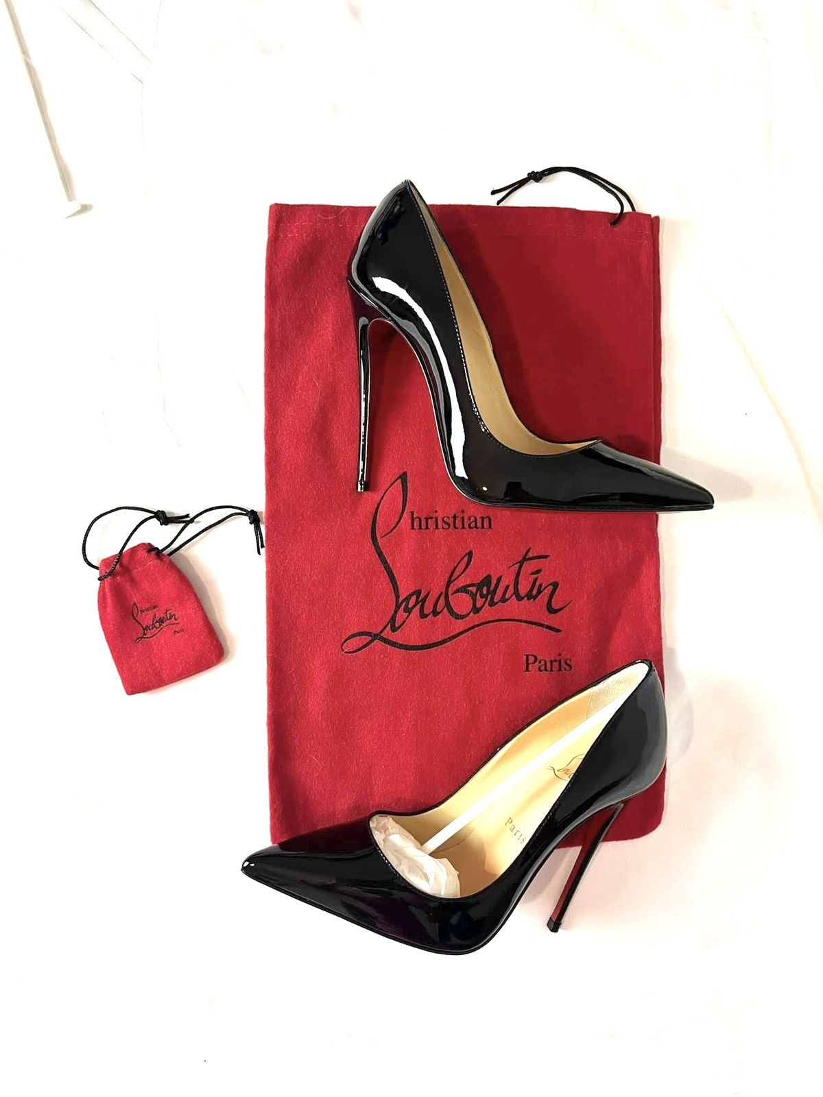 Christian Louboutin So Kate 120 Pumps - Classic Black Patent Leather Size US 6.5 / IT 36.5 - 7 Thumbnail
