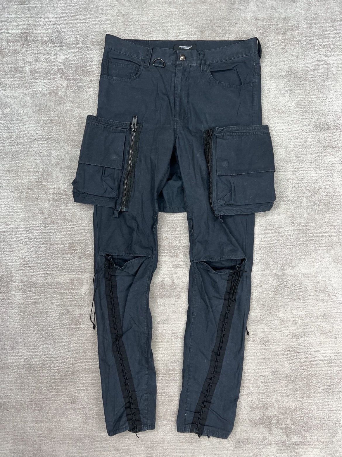 image of Undercover 19Ss Zip Cargo Pants Size M in Dark Vintage, Men's