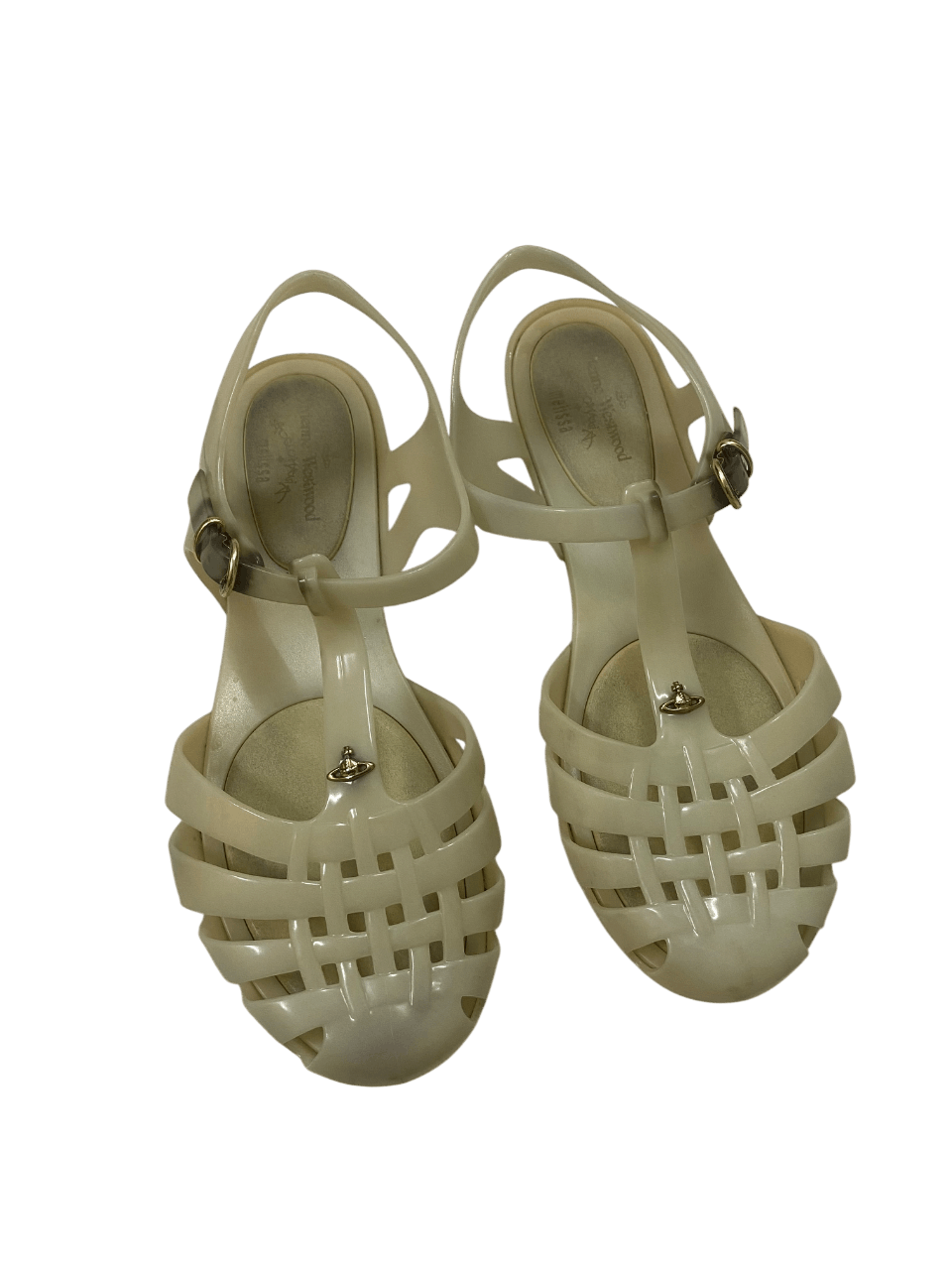 Vivienne Westwood 2 pair Vivienne Westwood Melissa Gold Rubber Shoe Sandal Size US 8 / IT 38 - 11 Thumbnail