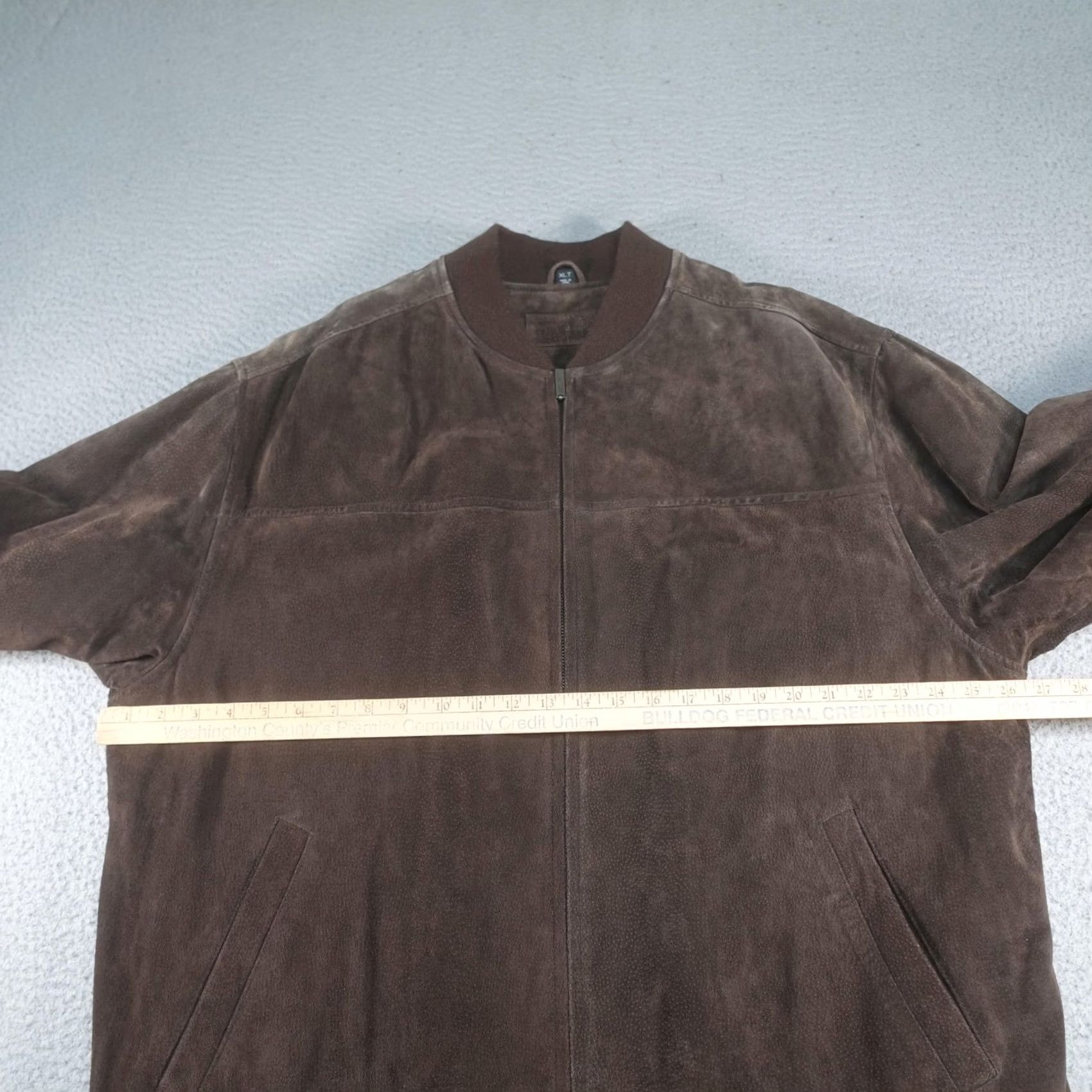 Vintage VINTAGE John Ashford Leather Bomber Jacket Mens XLT Brown Flight Aviator Flyer Aviation Size US XL / EU 56 / 4 - 4 Thumbnail