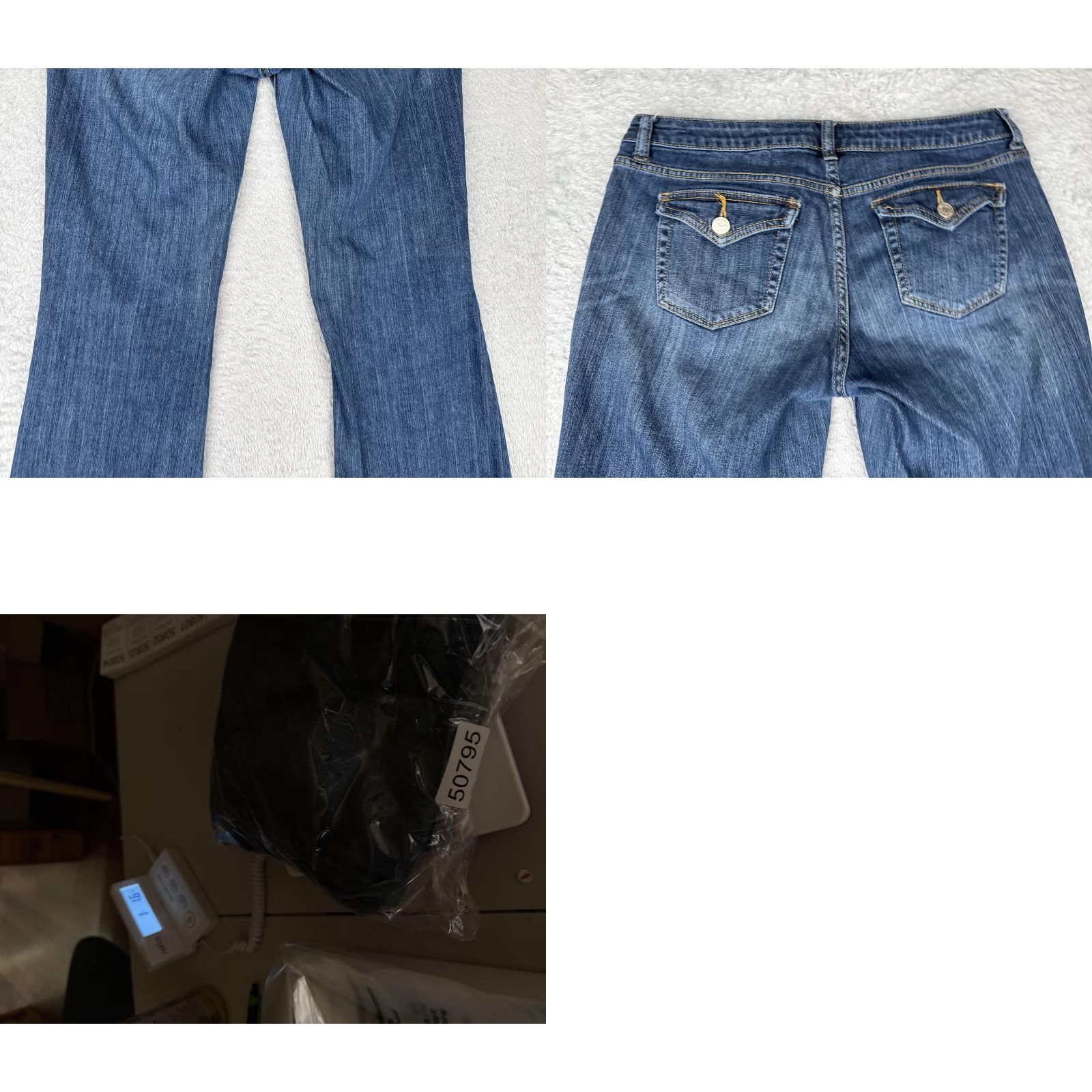 Vintage Jennifer Lopez Jeans Womens 30x31 Blue Bootcut Flap Pockets Denim Cotton Blend Size 30" / US 8 / IT 44 - 10 Thumbnail