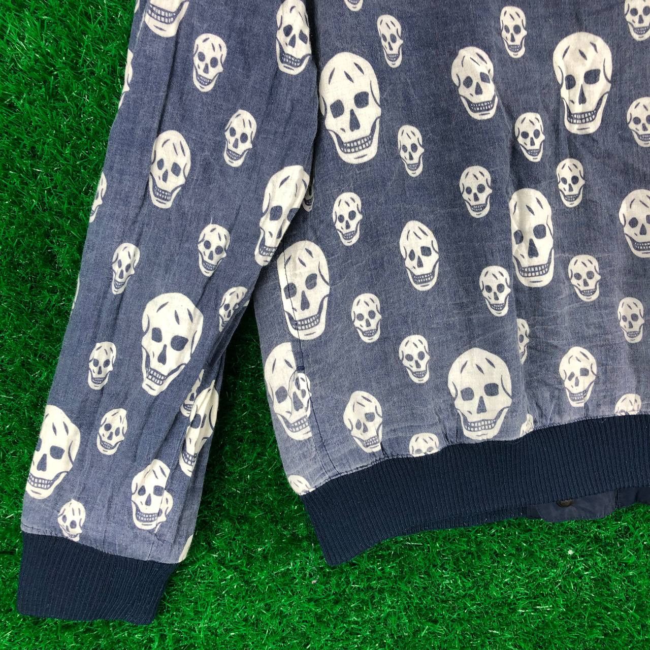 Vintage Vintage Reversible Bomber Jacket Skull Fullprint by HOB Size US XS / EU 42 / 0 - 10 Thumbnail