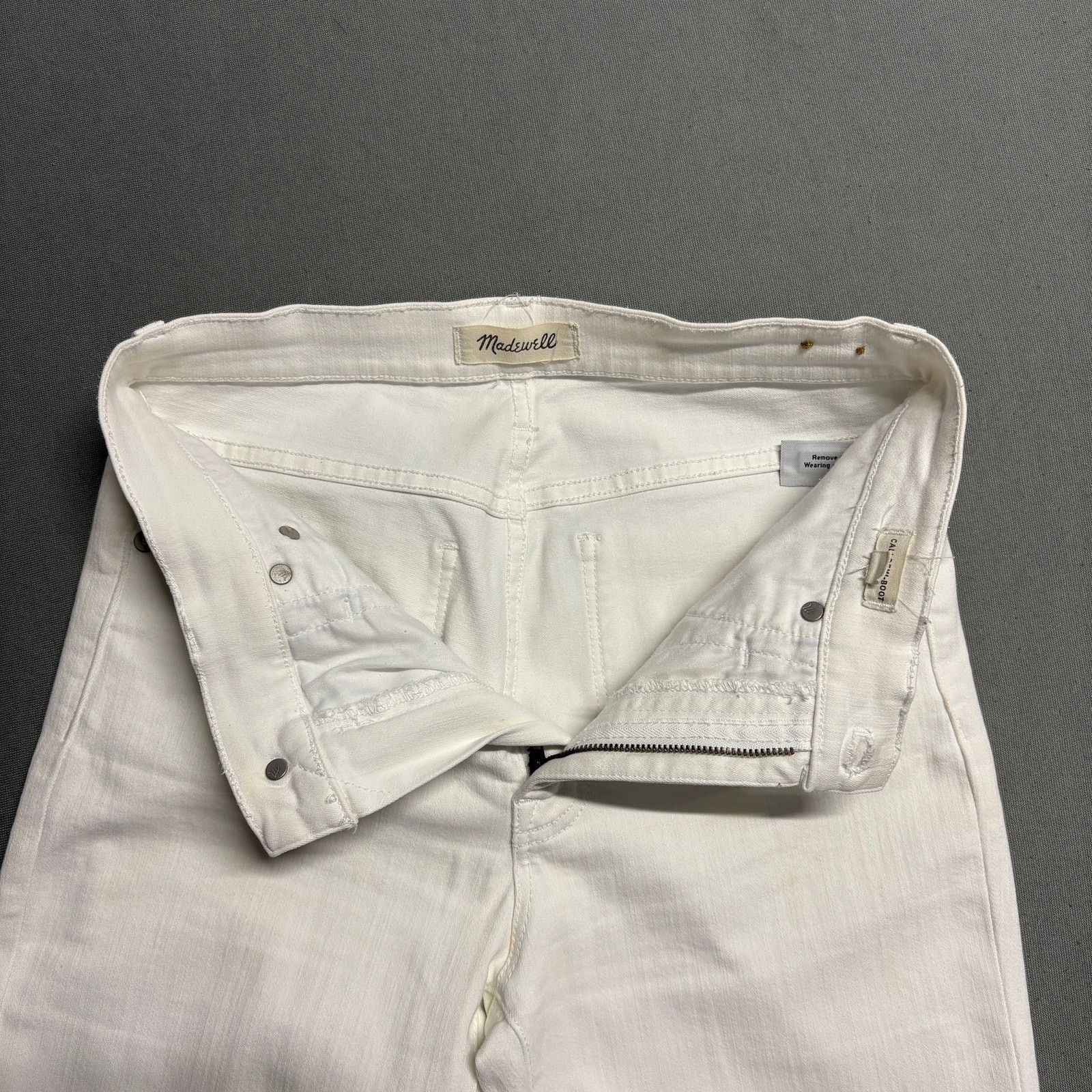 Madewell Madewell Cali Demi-Boot Jeans Size 27 White Style J7202 Size 27" / US 4 / IT 40 - 4 Thumbnail