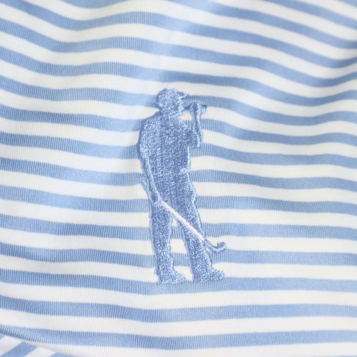Vintage USAG U Suck at Golf High Stretch Striped Polo Shirt Blue Men's 2XL - Shirt - Men - 2XL - Blue - Polo - Striped - USAG - U Suck at Golf Size US XXL / EU 58 / 5 - 6 Thumbnail