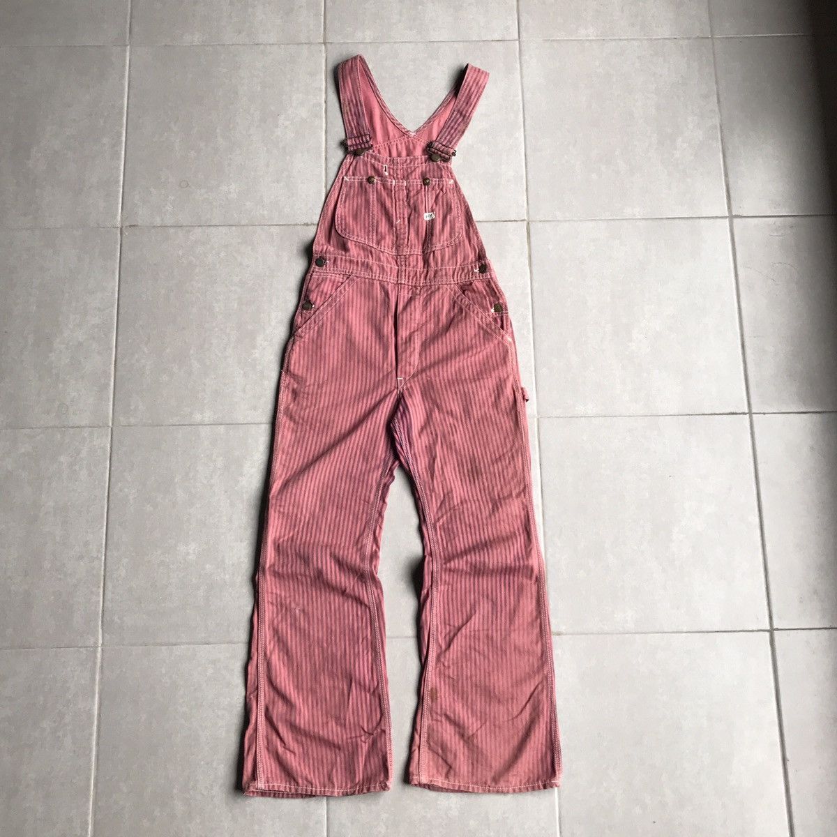 Lee × Vintage Vintage Lee pink hickory overall Size US 29 - 1 Thumbnail