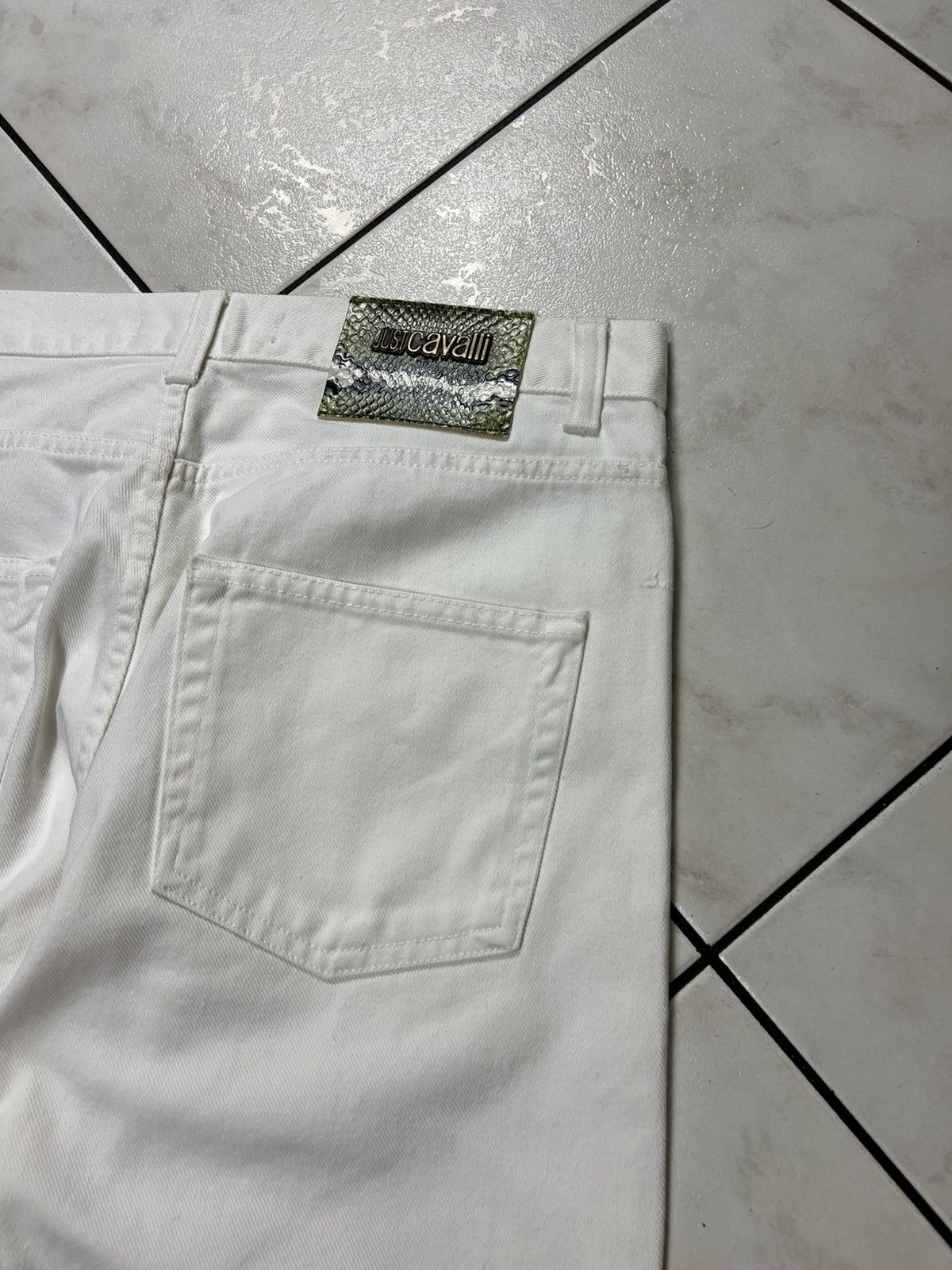 Roberto Cavalli Vintage Just Roberto Cavalli archive white denim jeans pants Size US 32 / EU 48 - 17 Thumbnail
