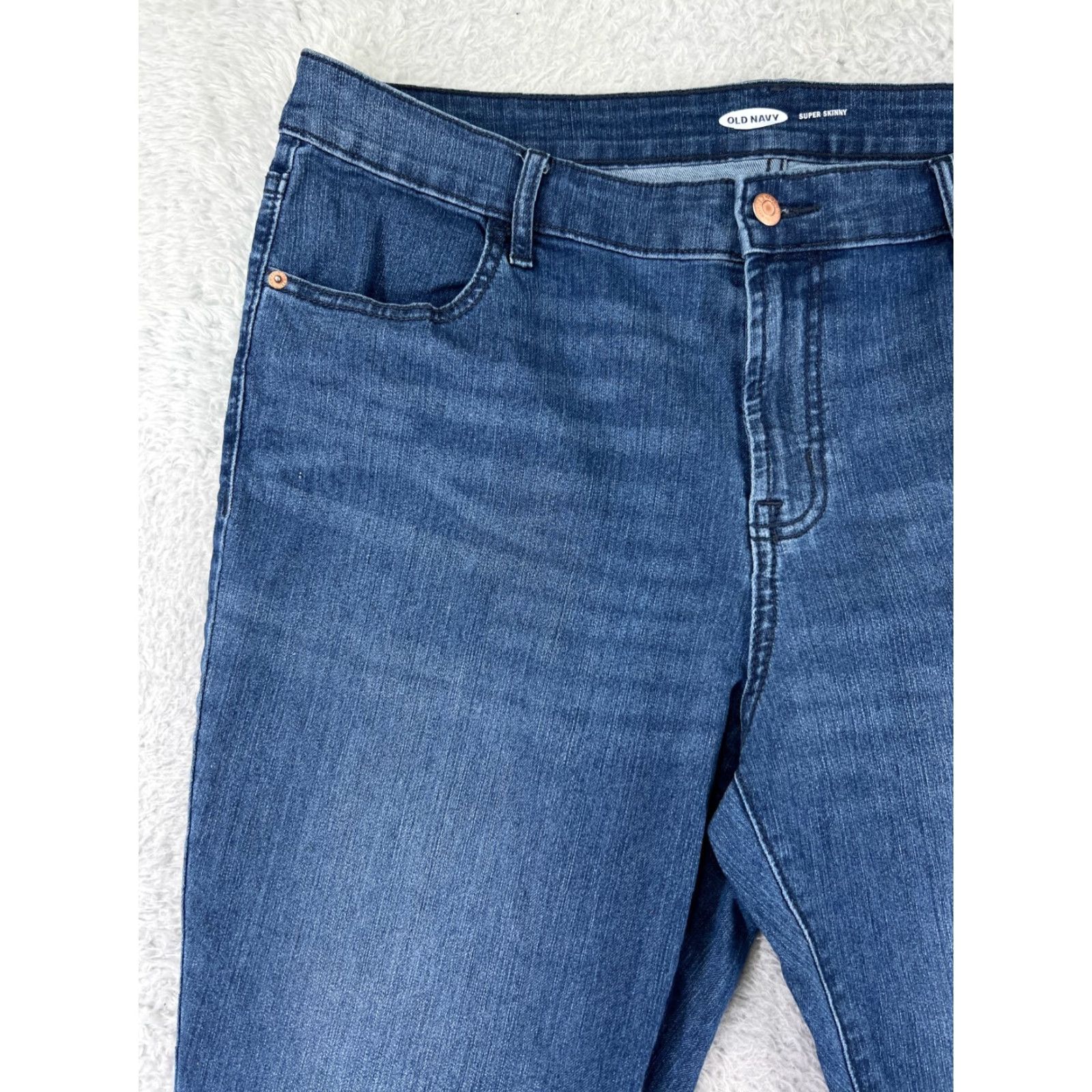 Old Navy Old Navy Jeans Women 36 Blue Denim Skinny Regular 5-Pocket Design Cotton Stretch Shirt? Size 25" / US 0 / IT 36 - 7 Thumbnail