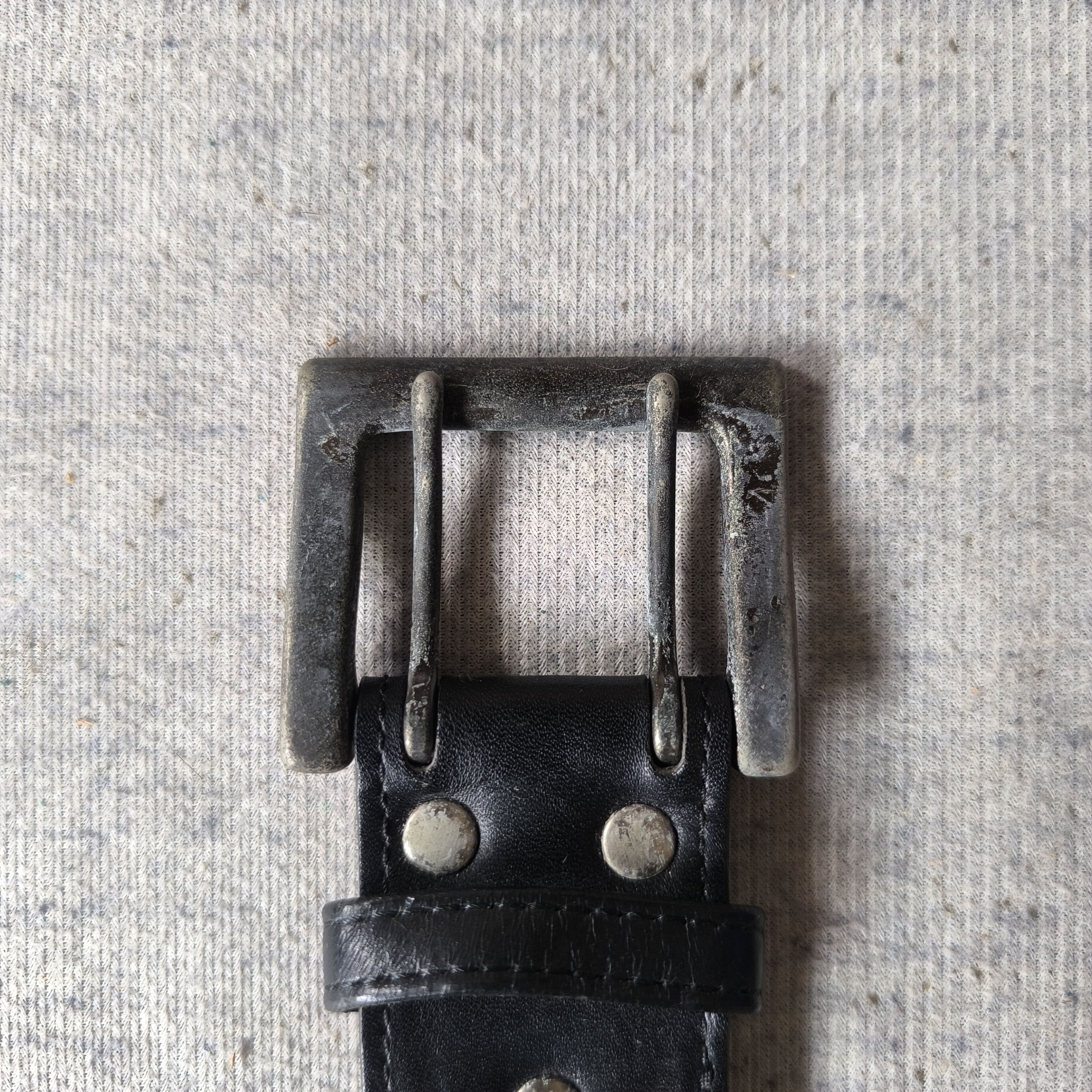 14th Addiction 💥 Segment rupert double prong zip punk rock leather belt Size ONE SIZE - 3 Thumbnail
