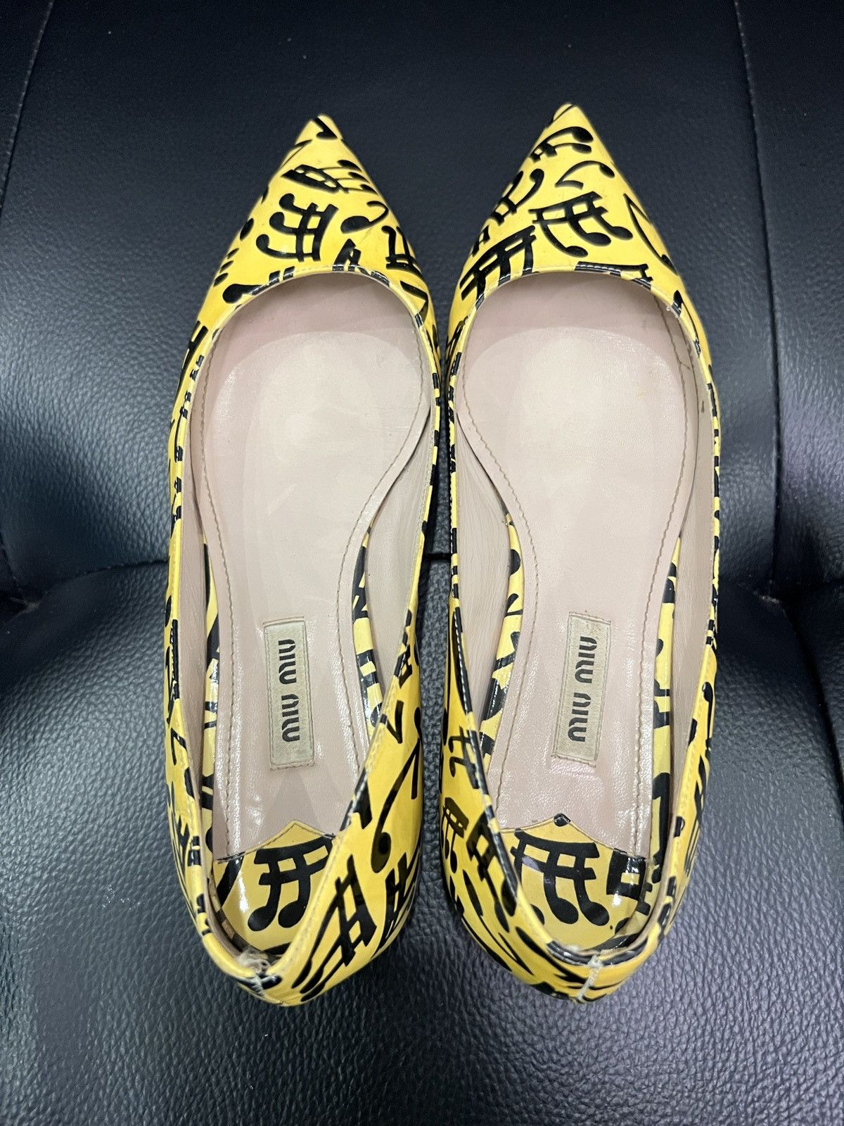 Miu Miu Miu Miu Musical Note Pointed-Toe Flats Size US 7 / IT 37 - 5 Thumbnail