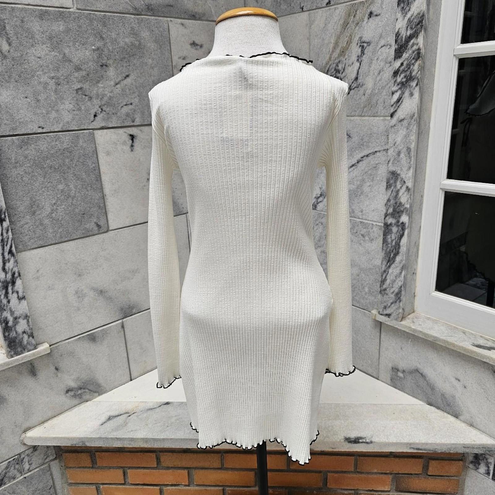 H&M H&M Women's White and Black Fitted Dress Size M / US 6-8 / IT 42-44 - 5 Thumbnail