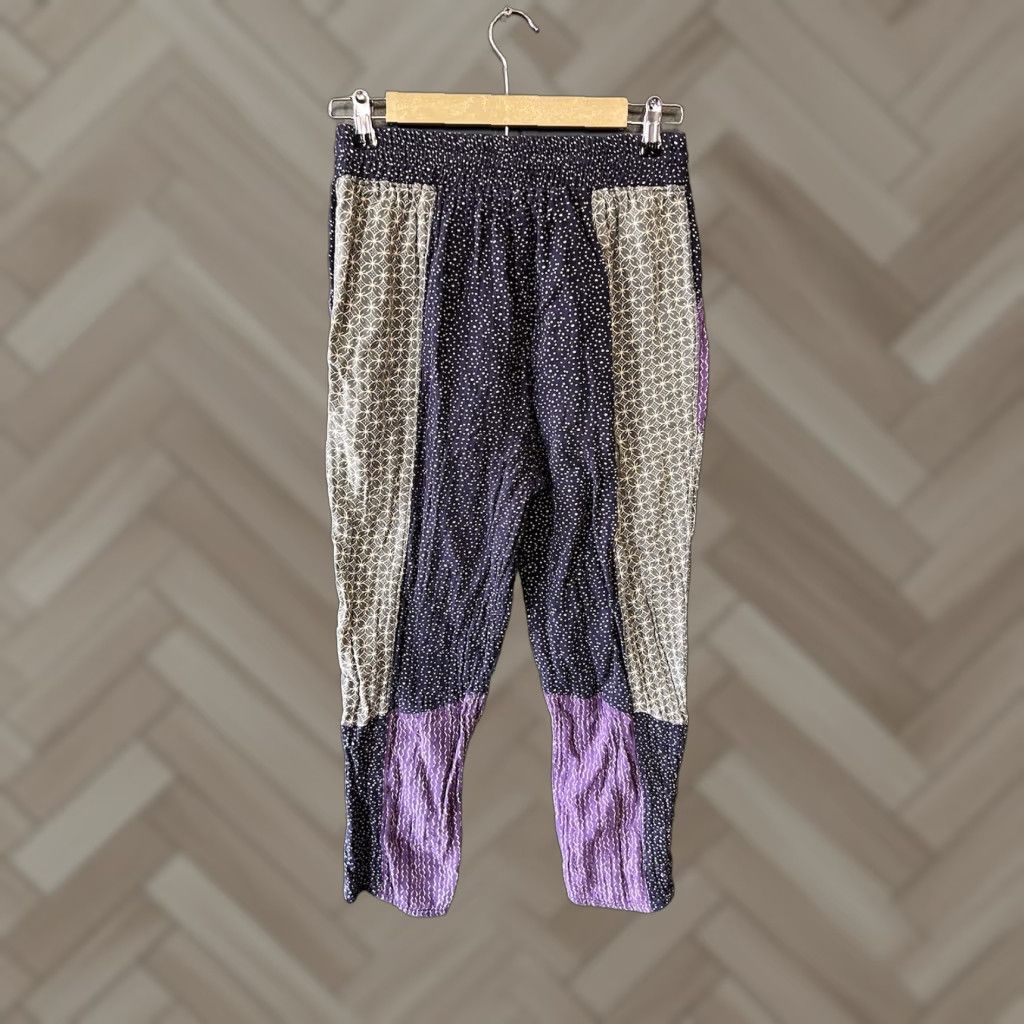 Anthropologie Anthropologie Saturday Sunday Womens Patchwork Tapered Pants S Multicolor Ankle Regular Style Pants Womens Signs? Size 28" / US 6 / IT 42 - 1 Thumbnail