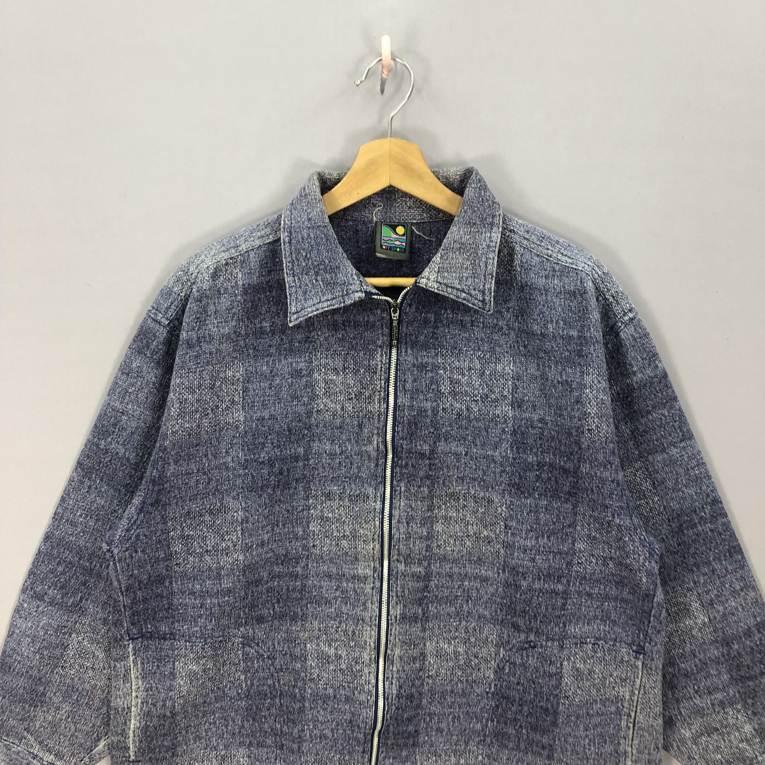 Vintage Vintage 90s Off Shore Check Zipper Jacket Surfwear Tartan Size US M / EU 48-50 / 2 - 2 Thumbnail