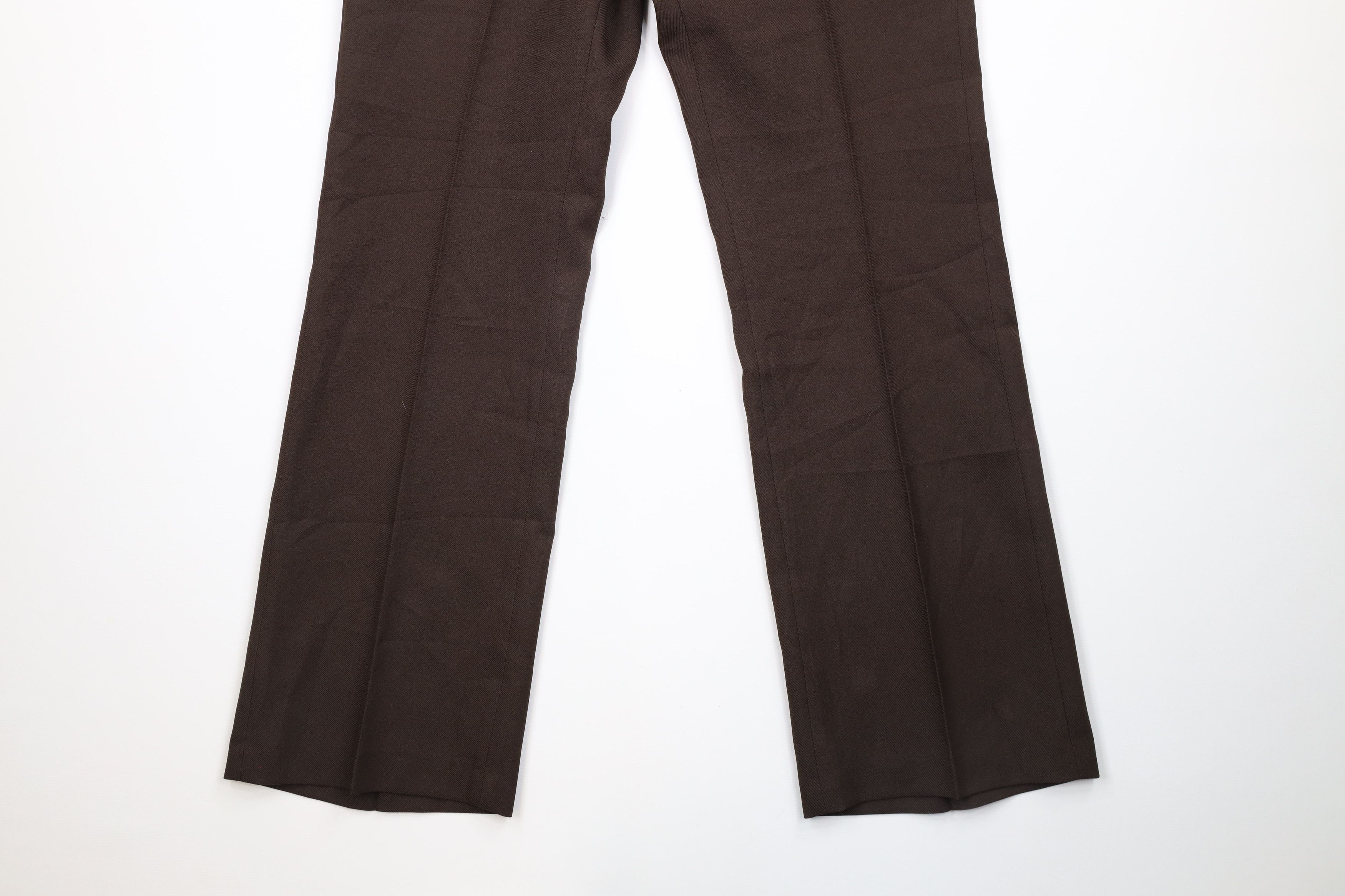 Vintage Vintage 70s Streetwear Knit Flared Bell Bottoms Pants Brown Size US 32 / EU 48 - 4 Thumbnail