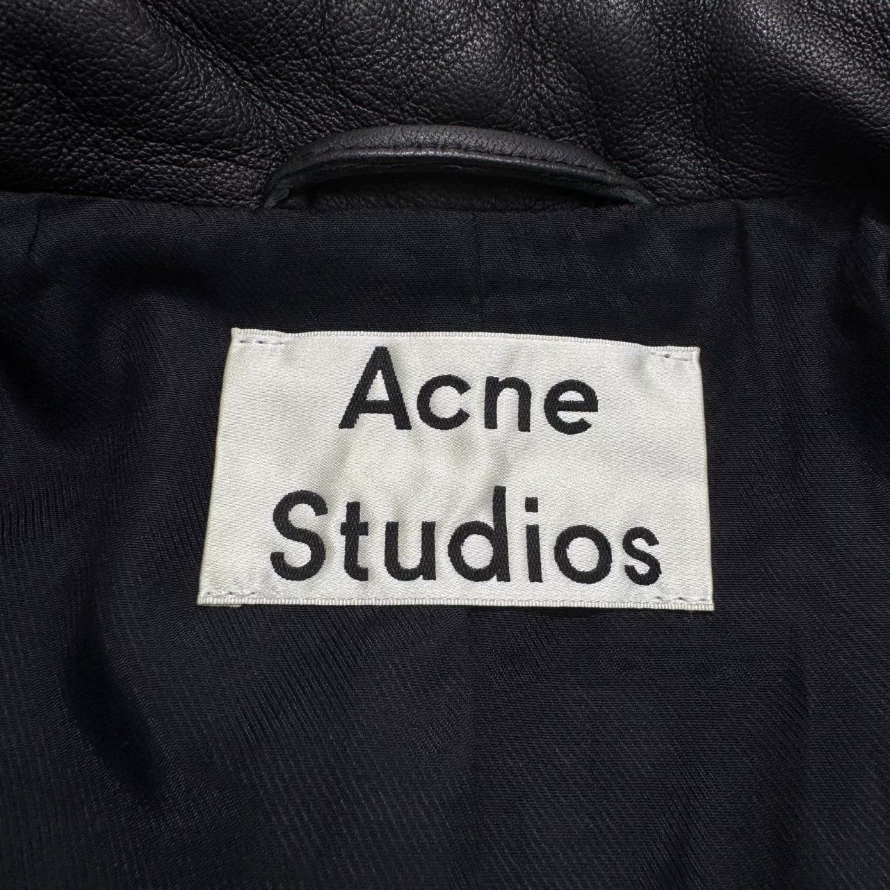 Acne Studios black leather biker jacket from Acne Studios. Size S / US 4 / IT 40 - 3 Thumbnail